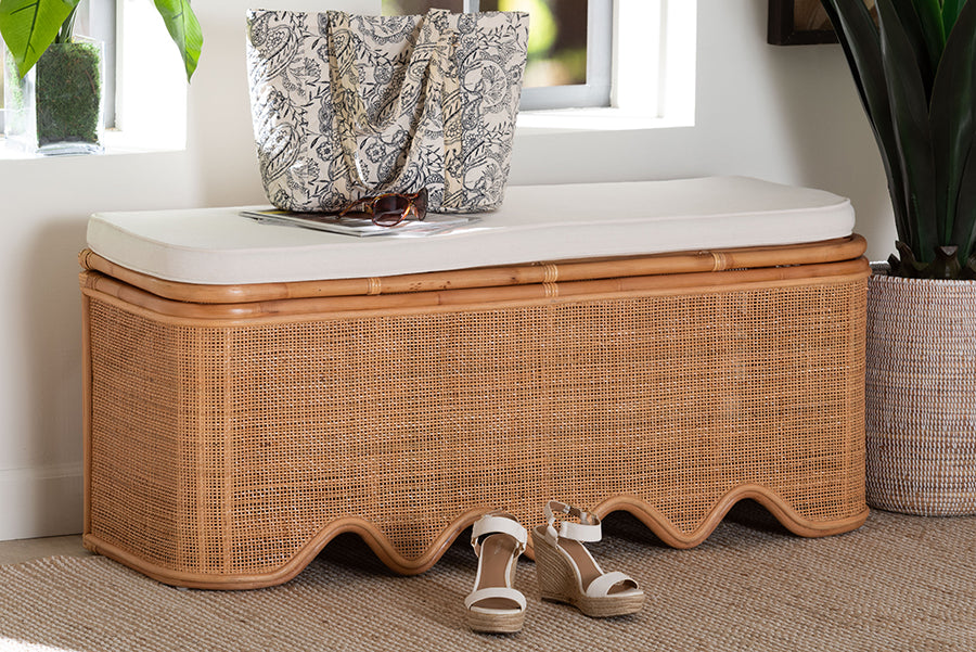 Bali & Pari Rivka Rattan Storage Bench