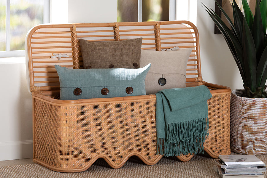 Bali & Pari Rivka Rattan Storage Bench