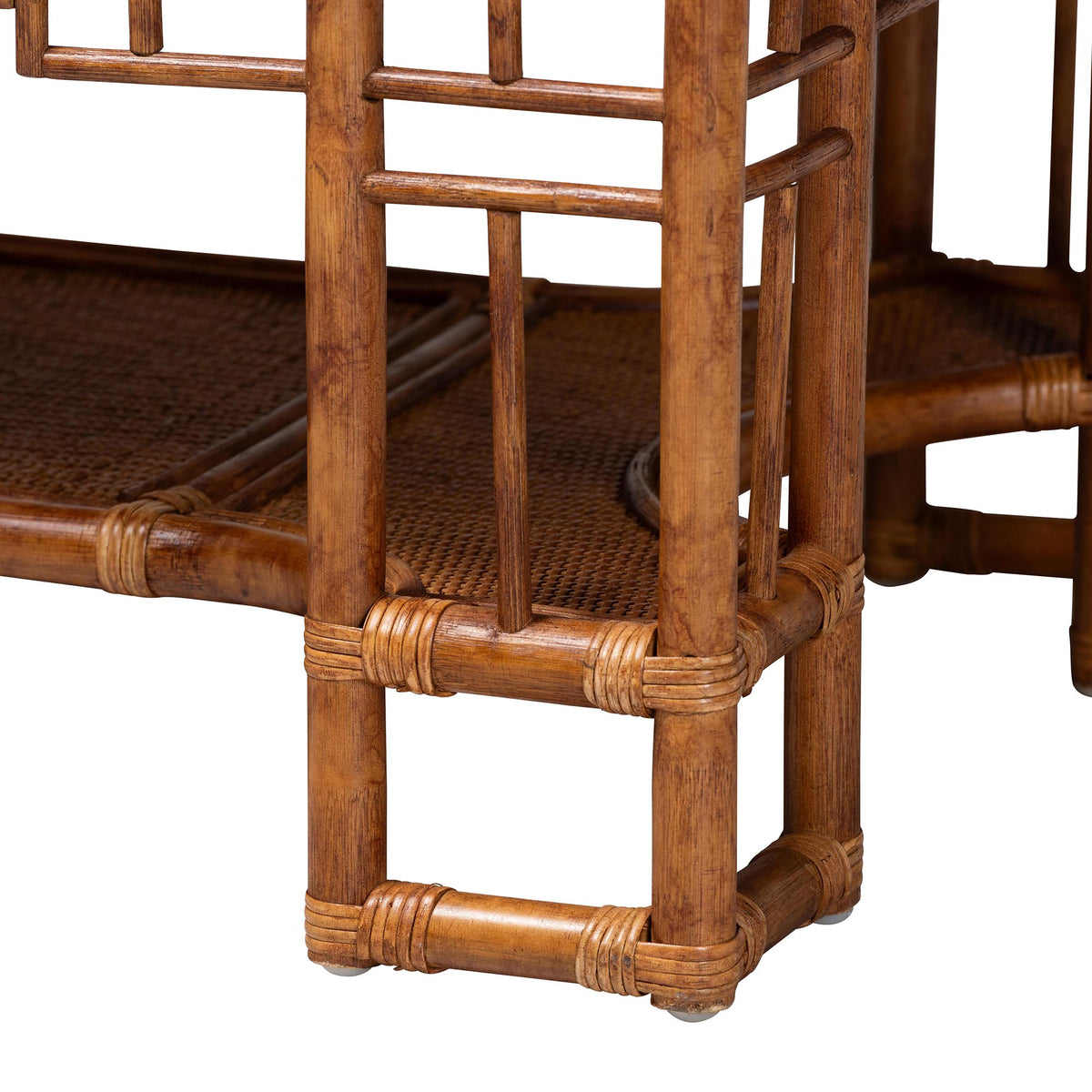 Bali & Pari Tahlia Marbled Tortoise Rattan Coffee Table