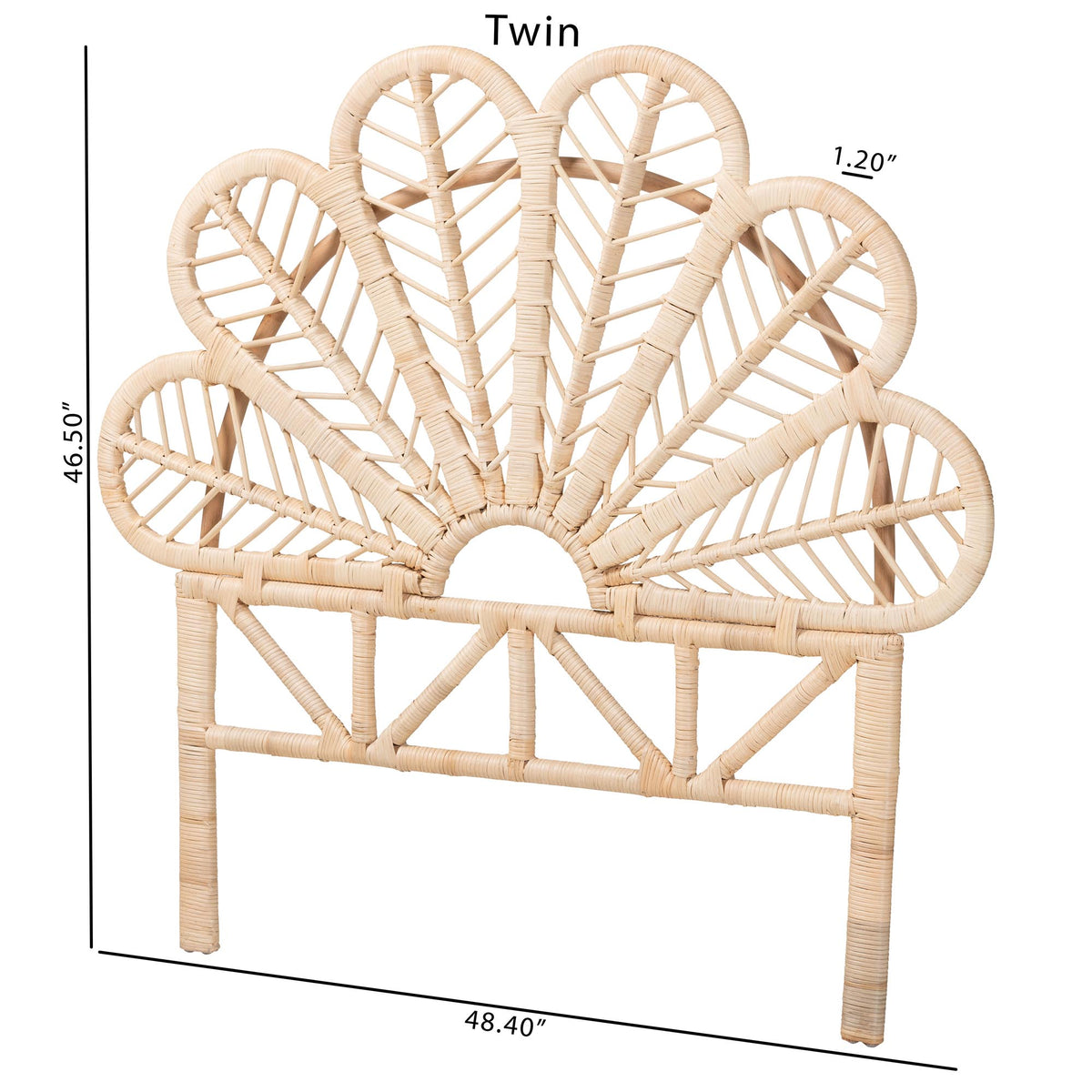 Bali & Pari Lolita Rattan Freestanding Headboard