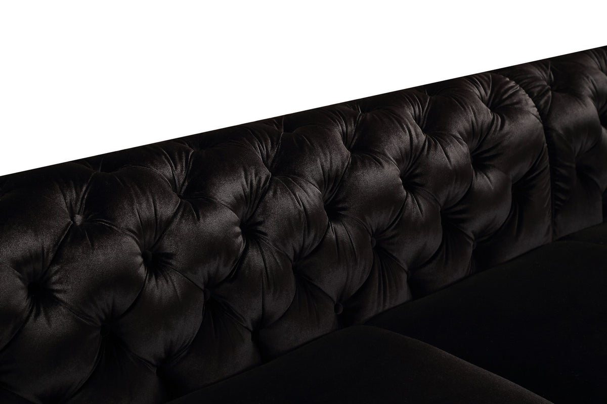 Delilah - Glam Fabric Sectional Sofa