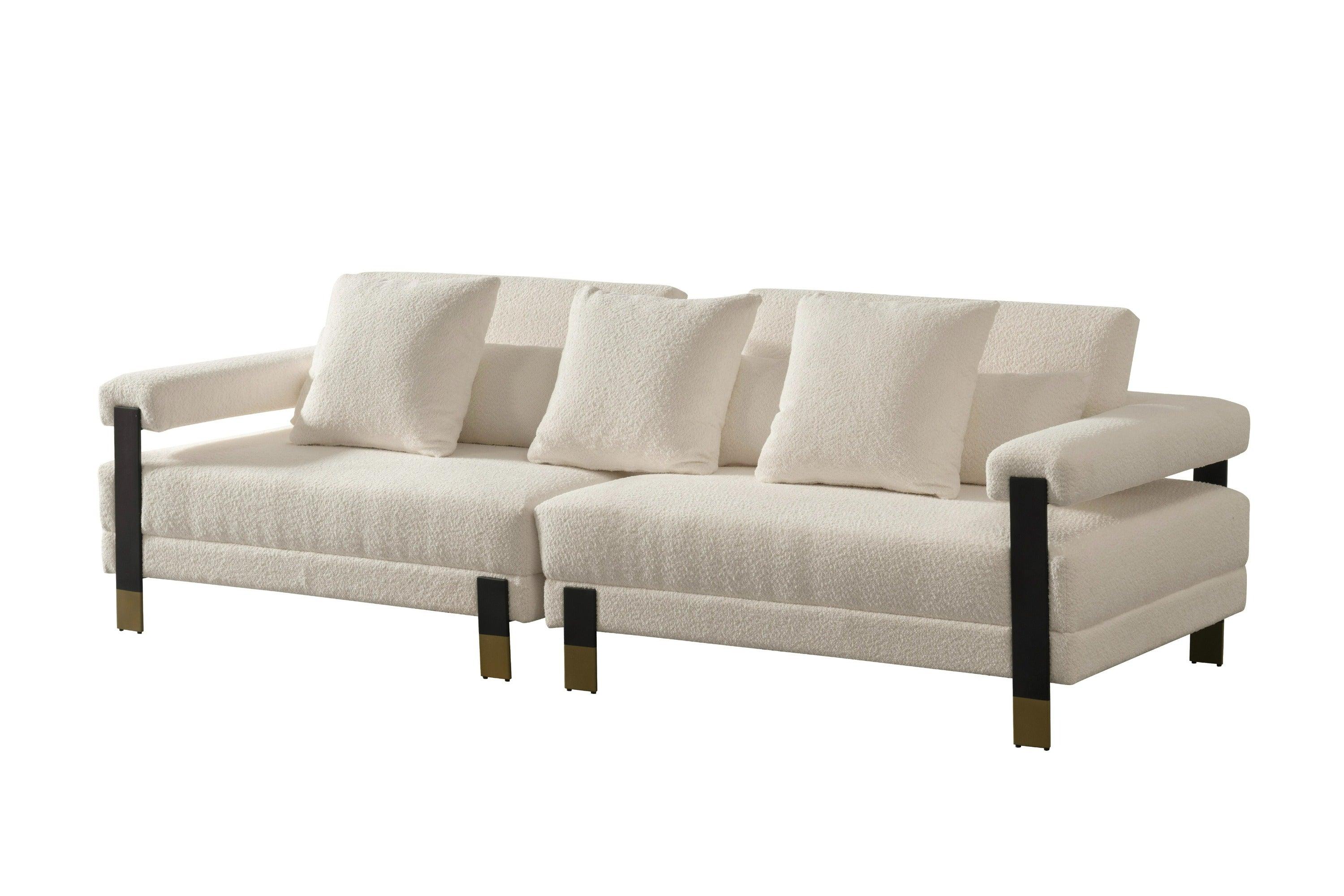 Divani Casa Stratford Modern Fabric 4Seater Sofa