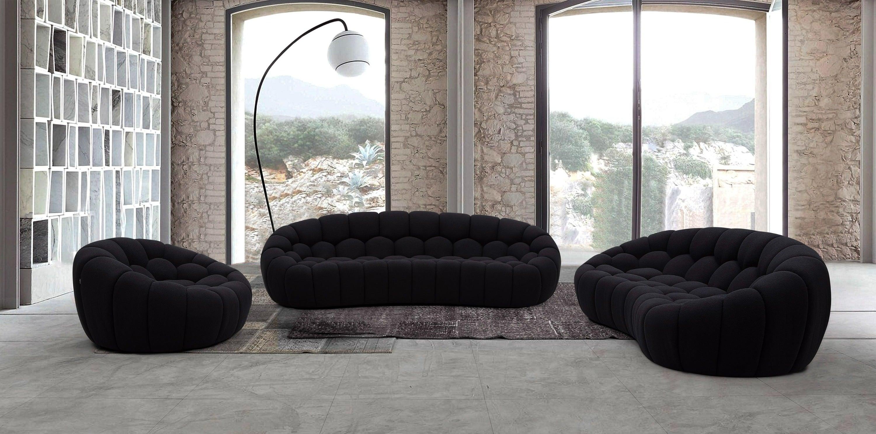 Divani Casa Yolonda Modern Curved Fabric Chair