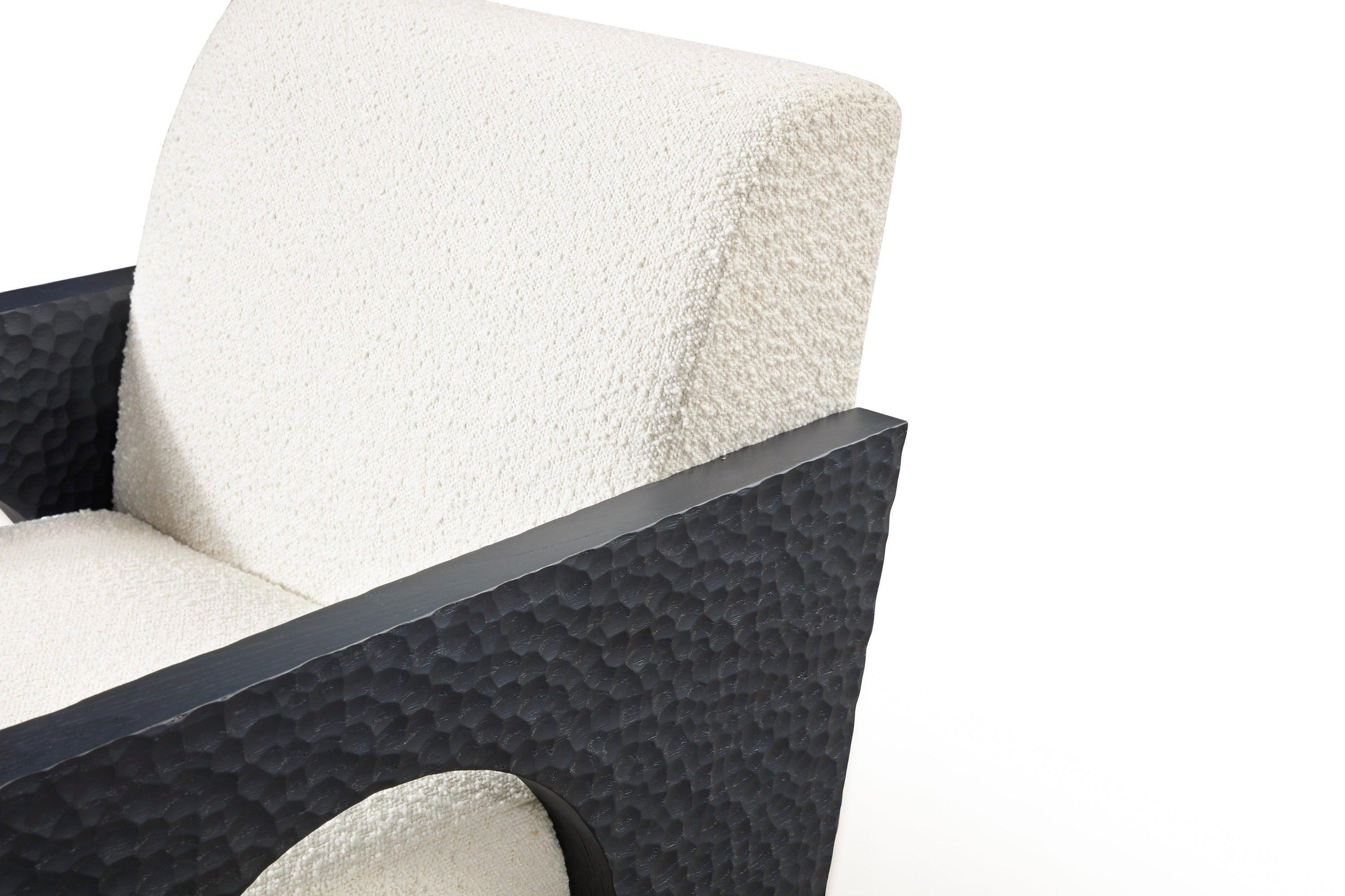 Modrest Midland Modern Off Fabric Accent Chair