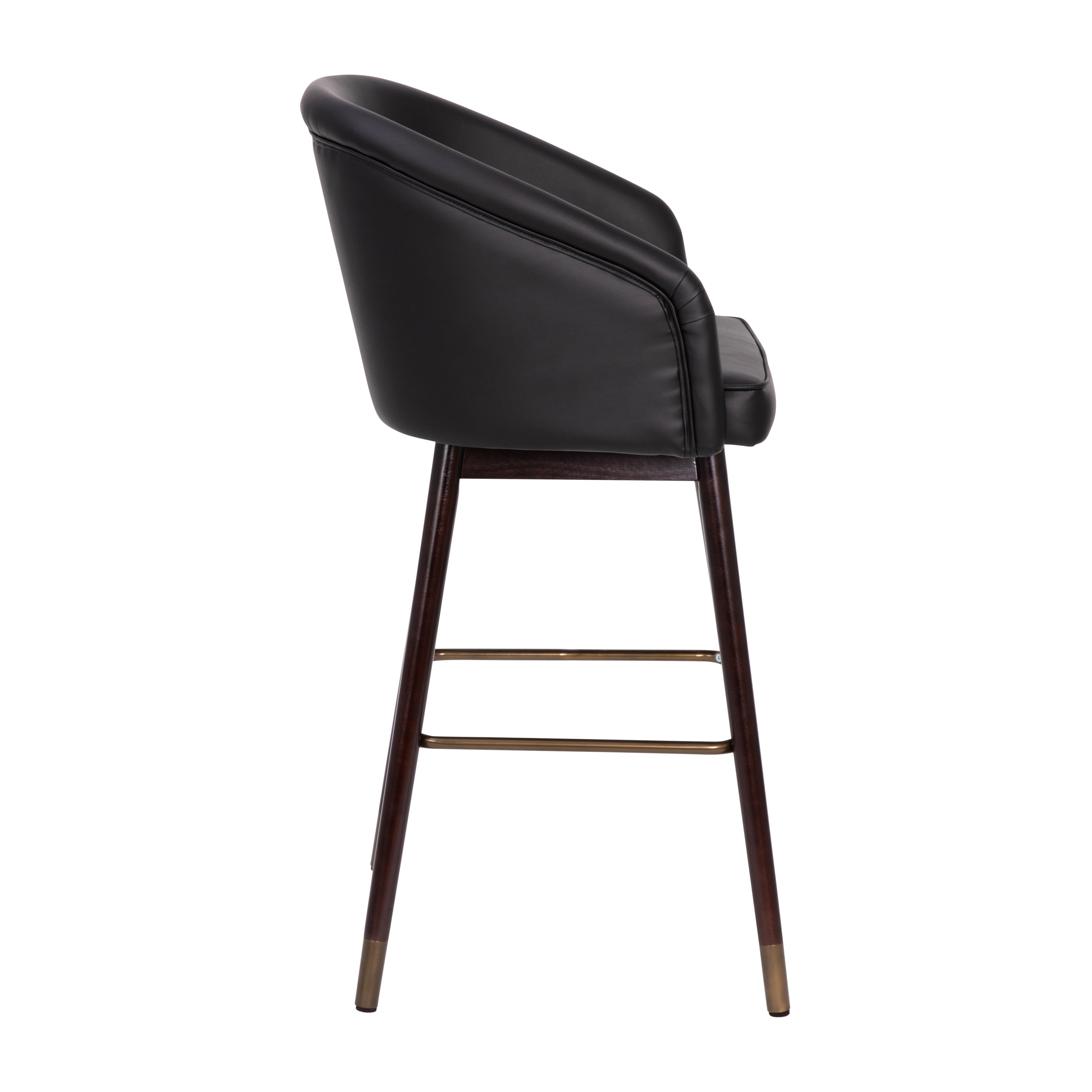 Margo Commercial Grade Mid-Back Modern Barstool with Beechwood Legs and Curved Back - Set of 2-Barstool-Flash Furniture-Wall2Wall Furnishings