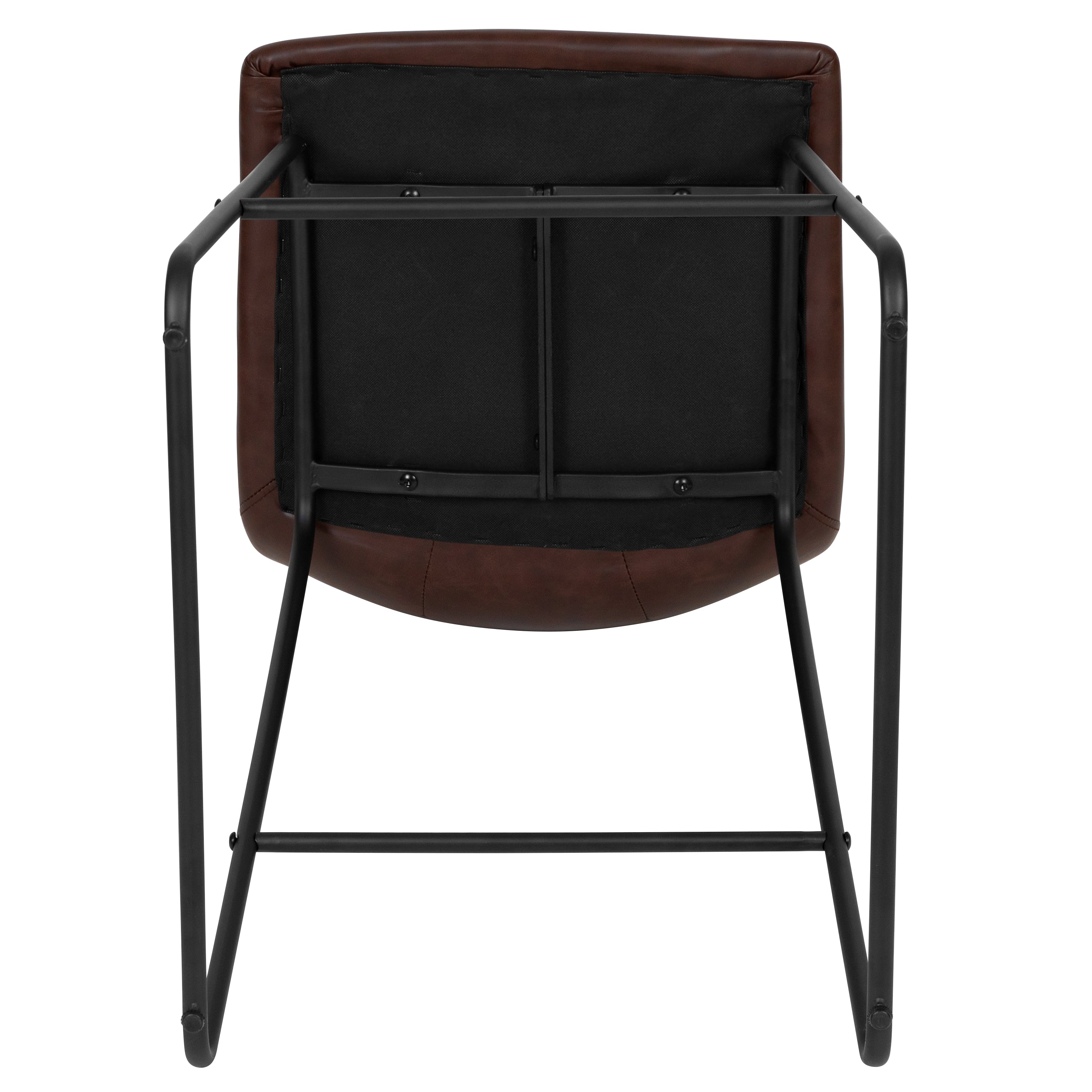 24 Inch LeatherSoft Counter Height Barstools, Set of 2