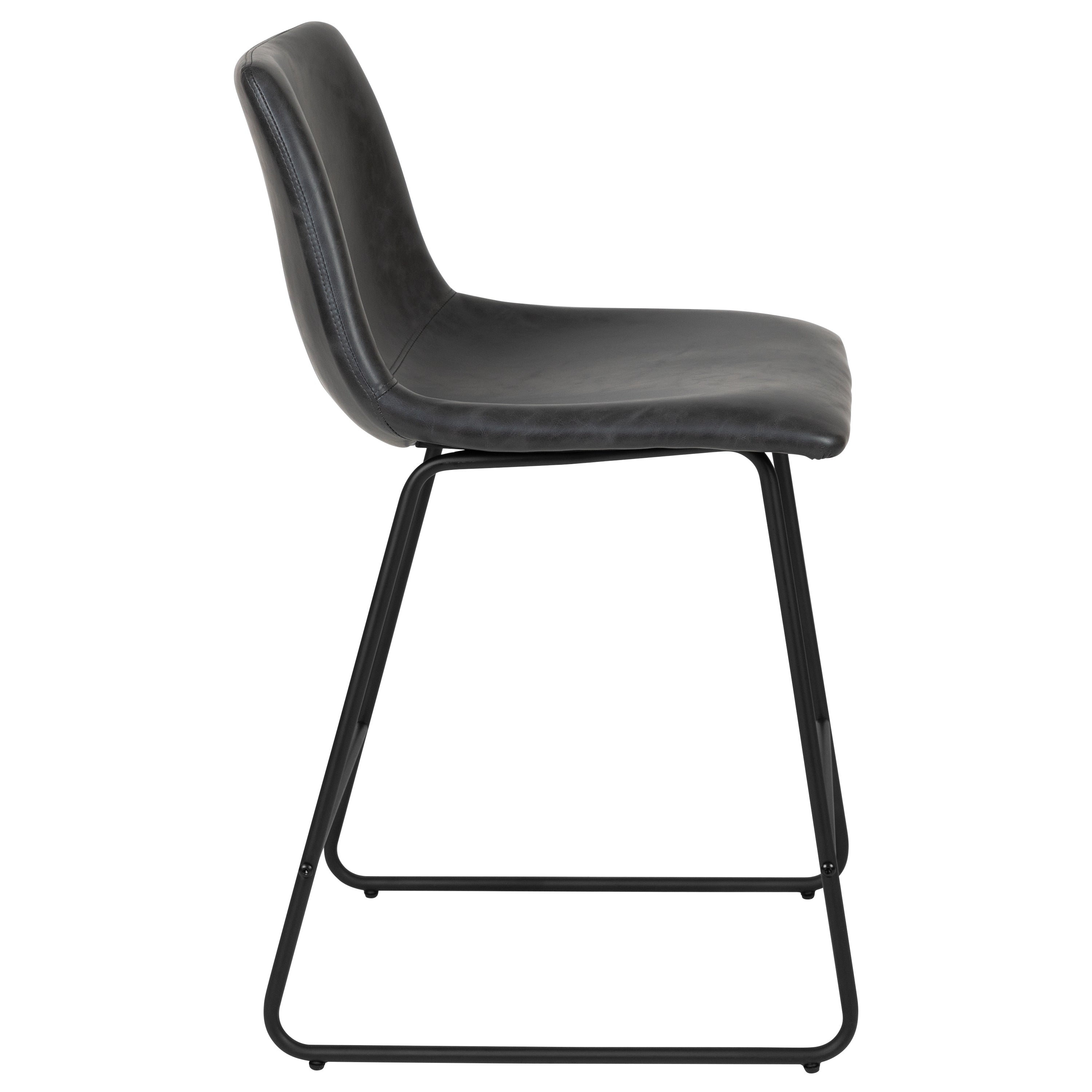 24 Inch LeatherSoft Counter Height Barstools, Set of 2
