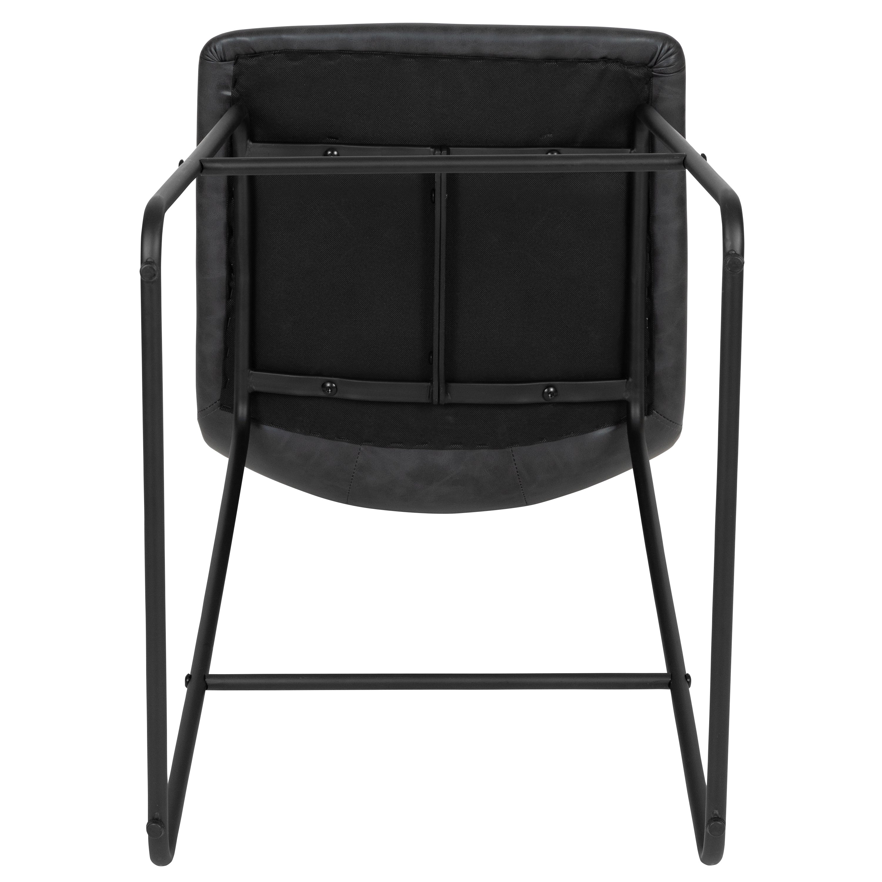 24 Inch LeatherSoft Counter Height Barstools, Set of 2