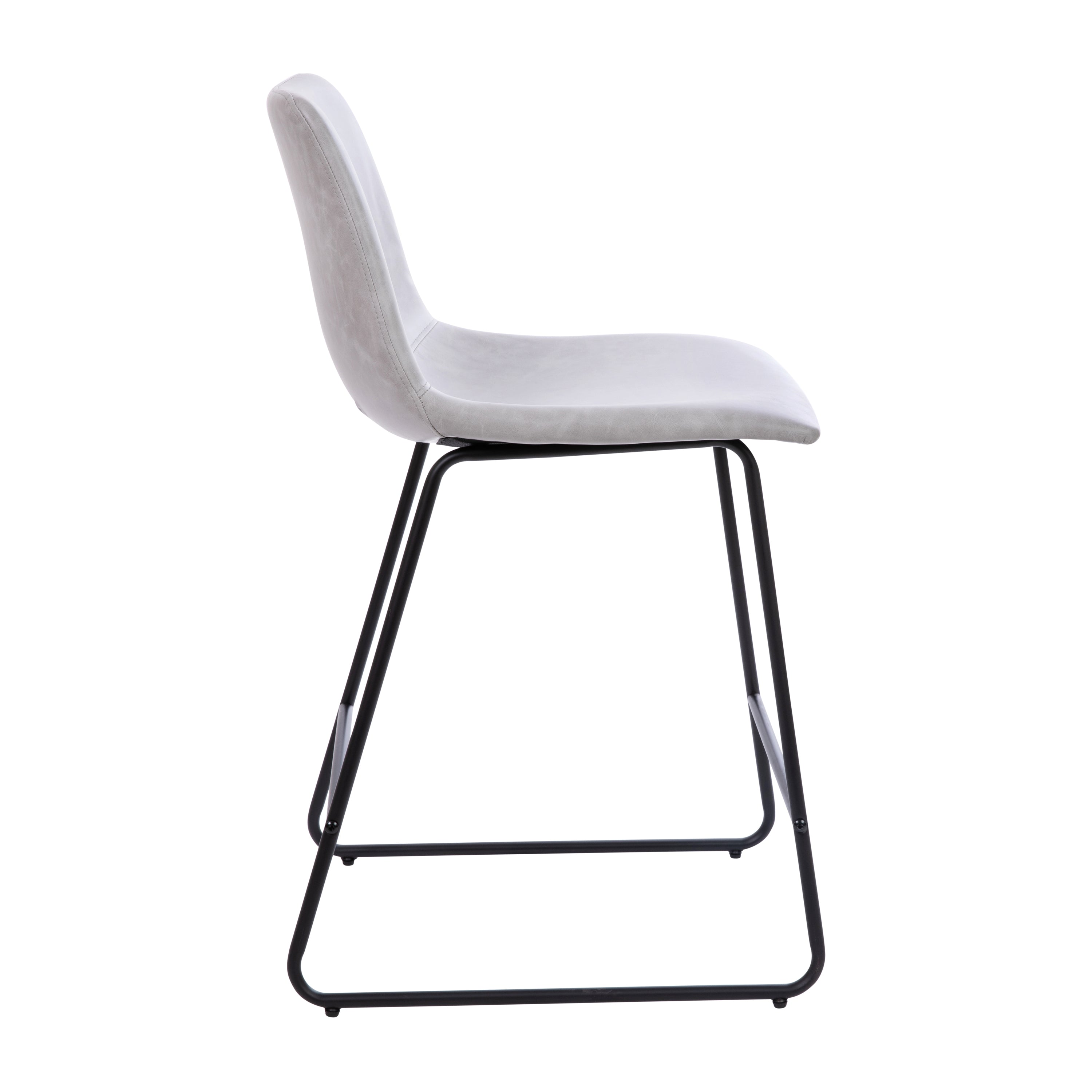 24 Inch LeatherSoft Counter Height Barstools, Set of 2