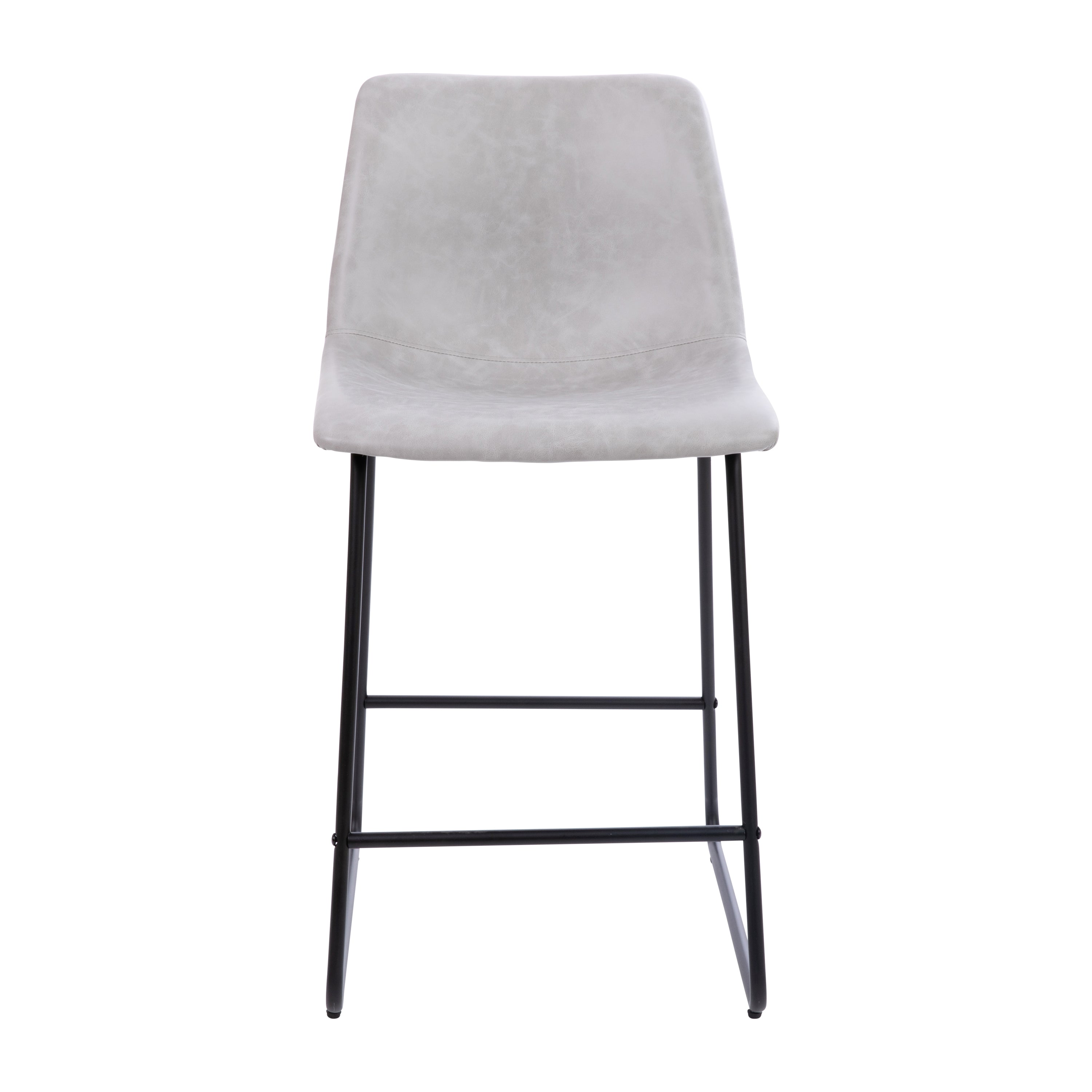 24 Inch LeatherSoft Counter Height Barstools, Set of 2