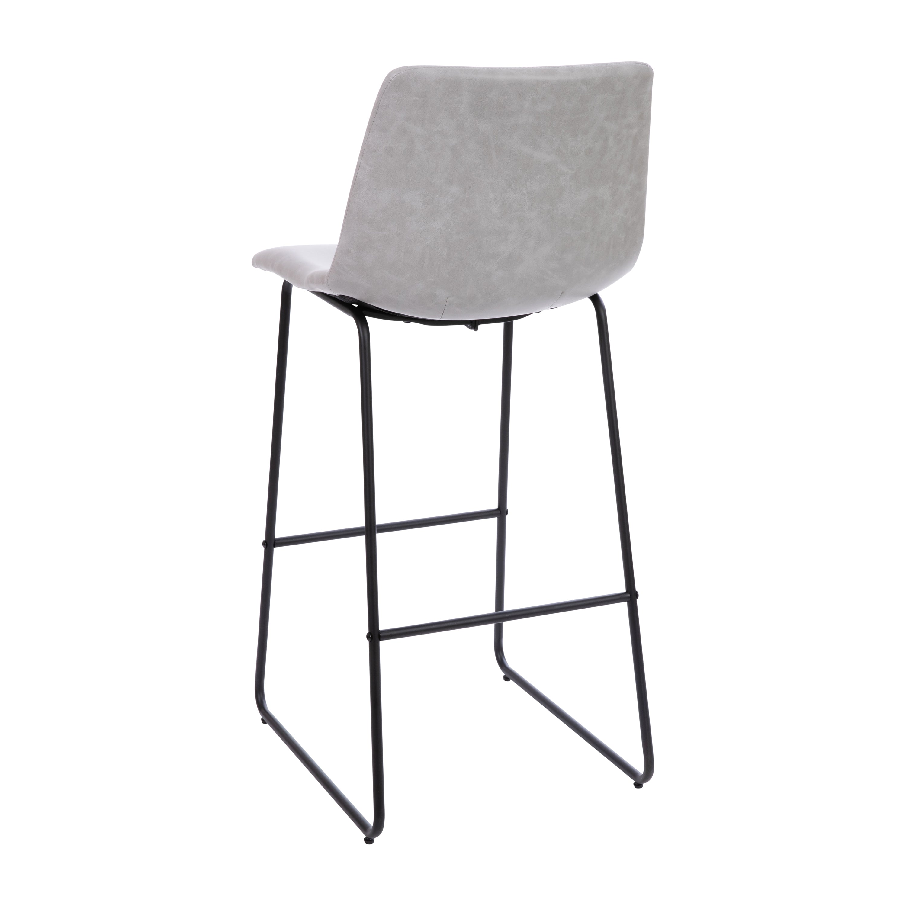 30 Inch LeatherSoft Bar Height Barstools, Set of 2