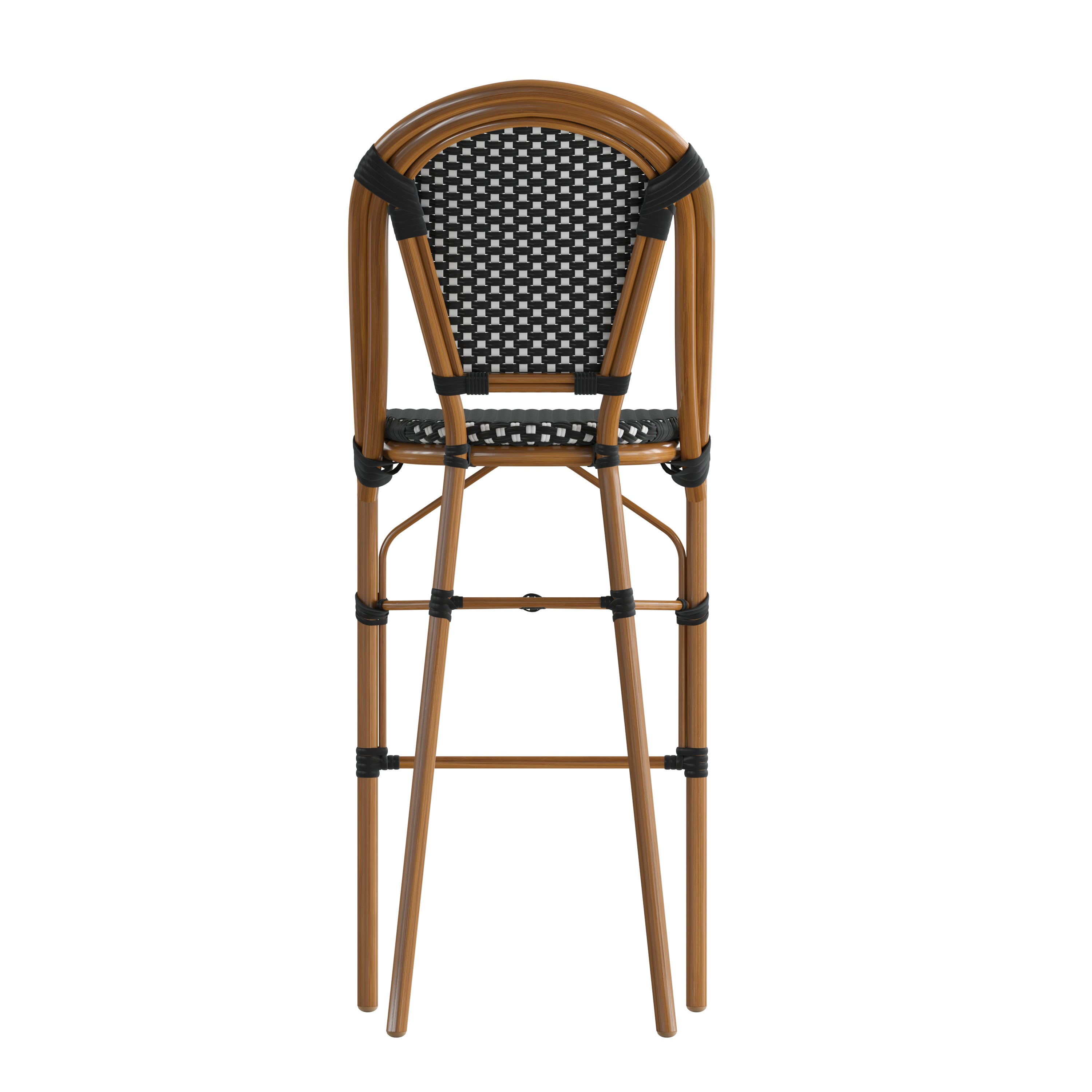 Bordeaux Set of 2 Stackable Indoor/Outdoor Bistro 30" High Bar Height Stools