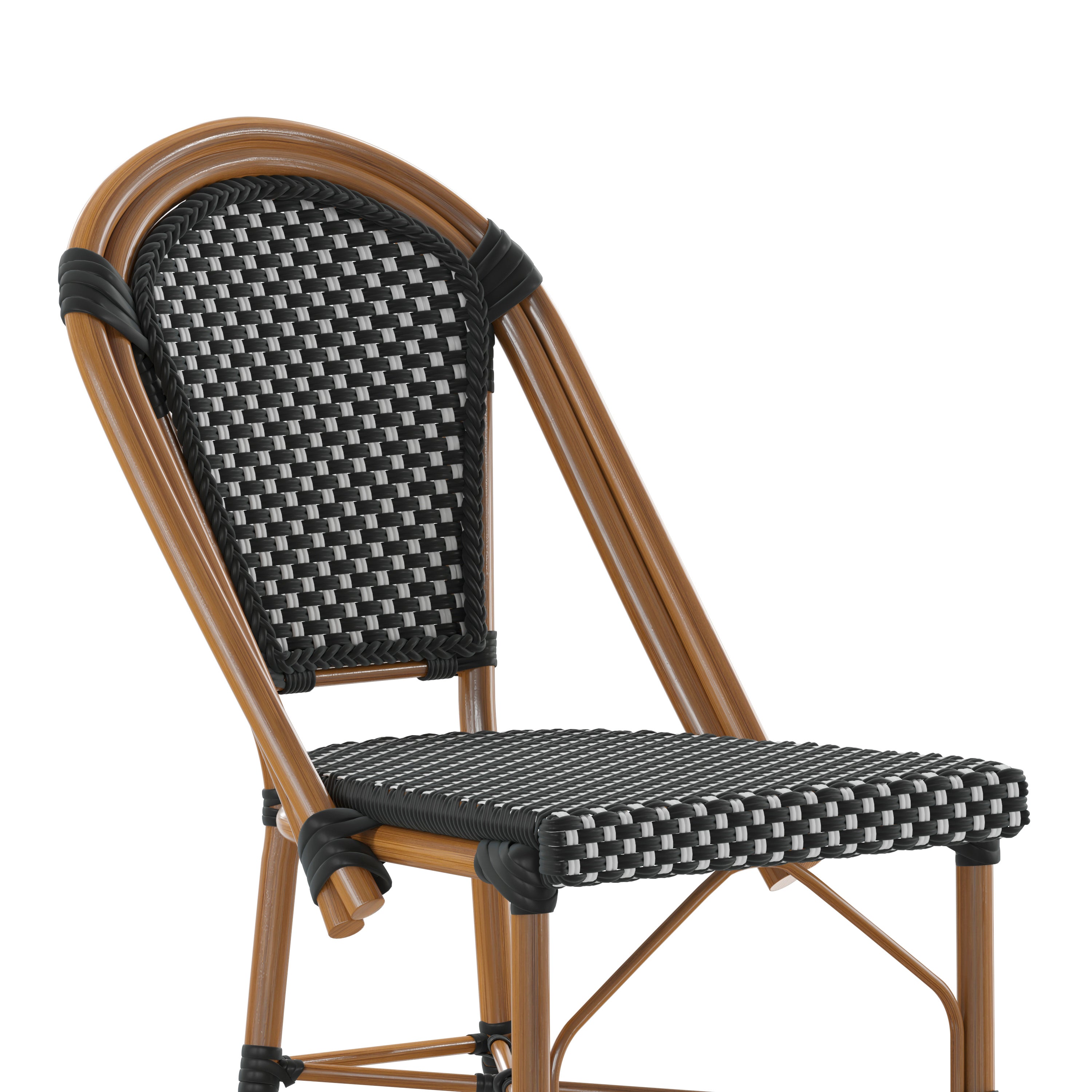 Bordeaux Set of 2 Stackable Indoor/Outdoor Bistro 30" High Bar Height Stools