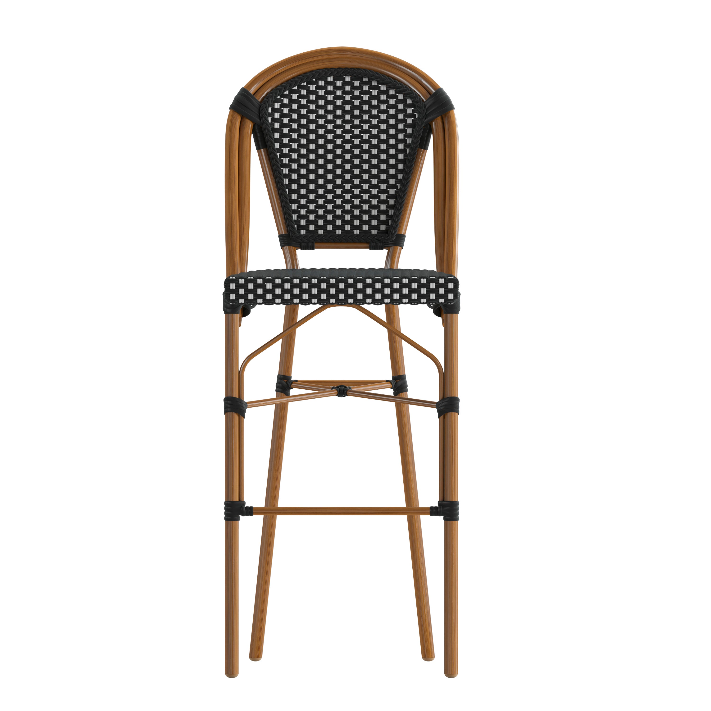 Bordeaux Set of 2 Stackable Indoor/Outdoor Bistro 30" High Bar Height Stools