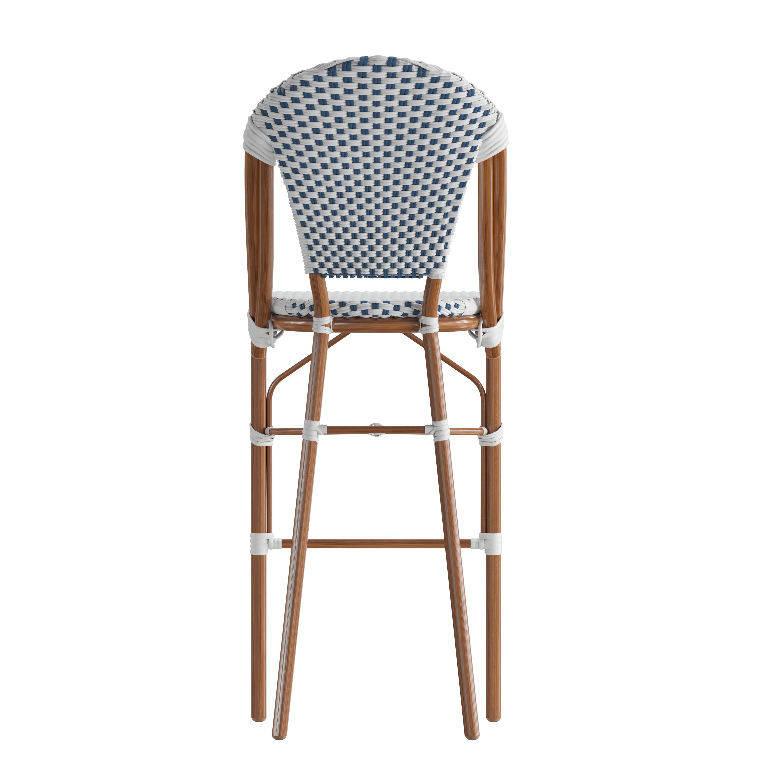Lourdes Set of 2 Stackable Indoor/Outdoor Bistro 30" High Bar Height Stools