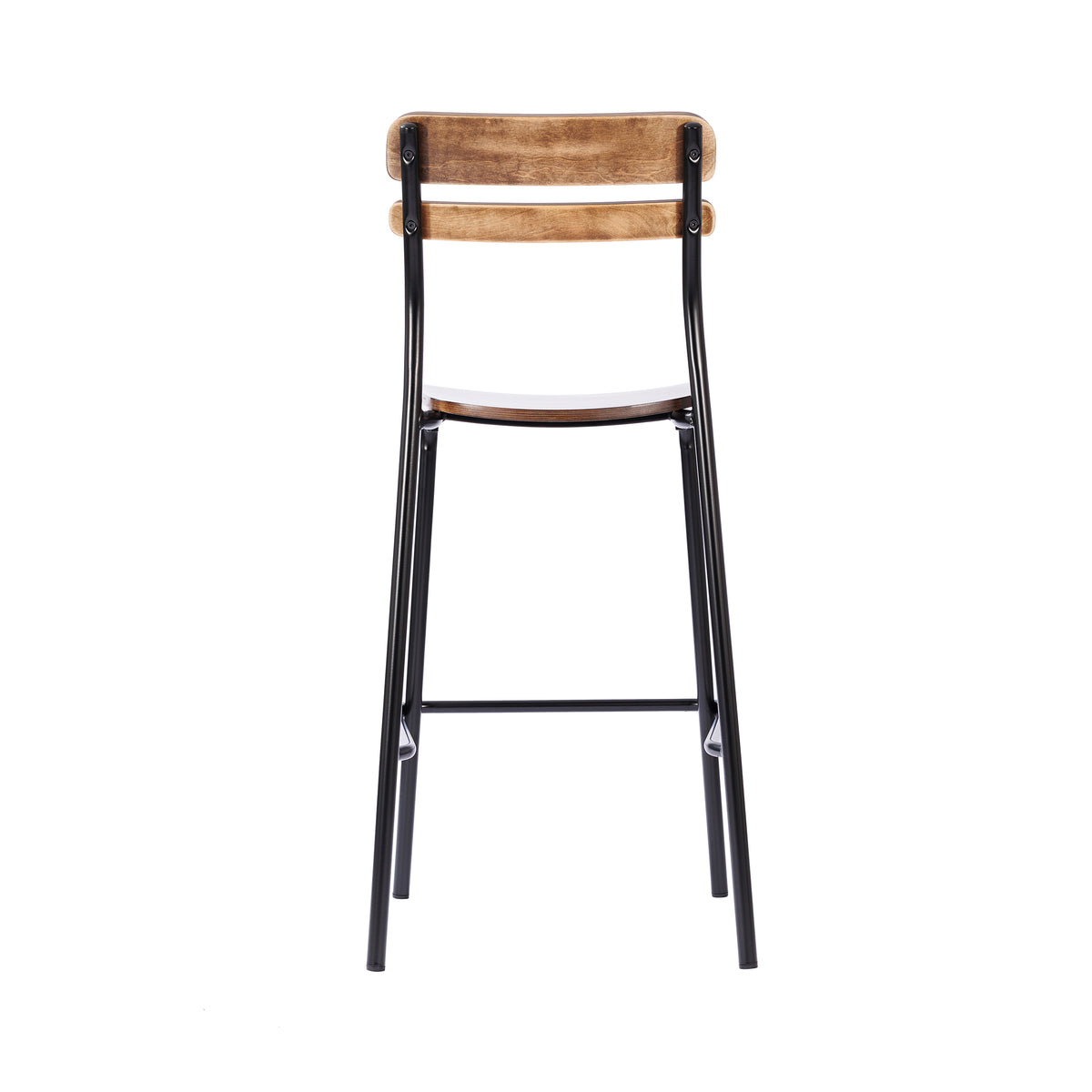 2 Pack Cyprus Commercial Grade Solid Wood Bar Stools with Metal Frames and Antique Finish