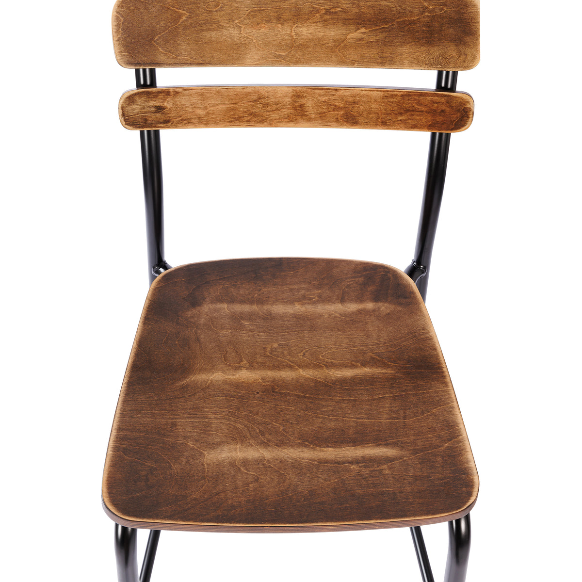 2 Pack Cyprus Commercial Grade Solid Wood Bar Stools with Metal Frames and Antique Finish