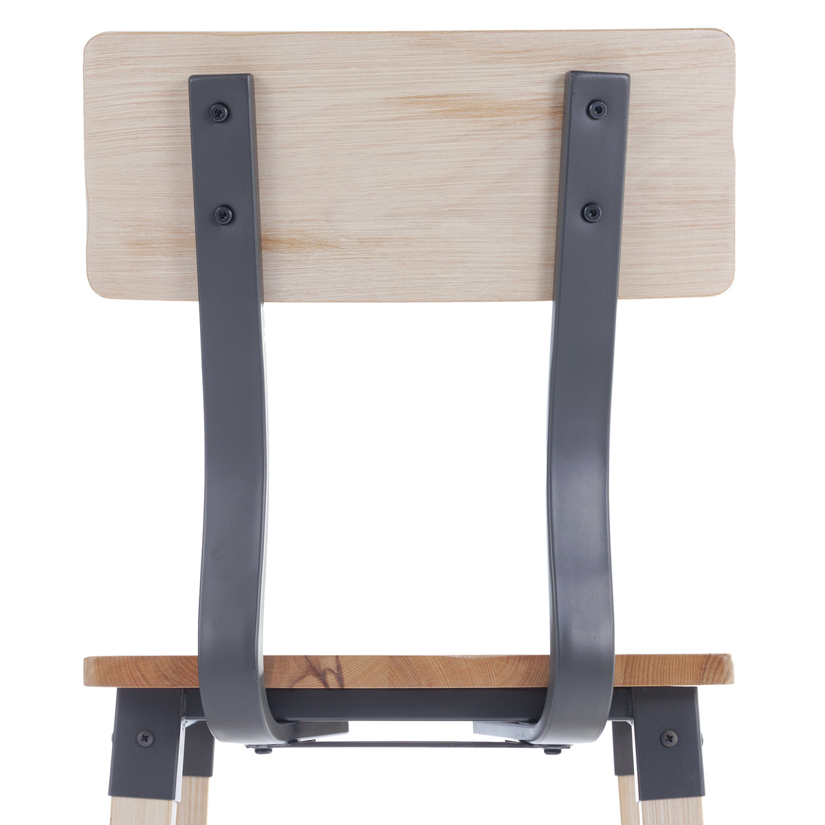 2 Pack Rustic Antique Industrial Wood Dining Barstool