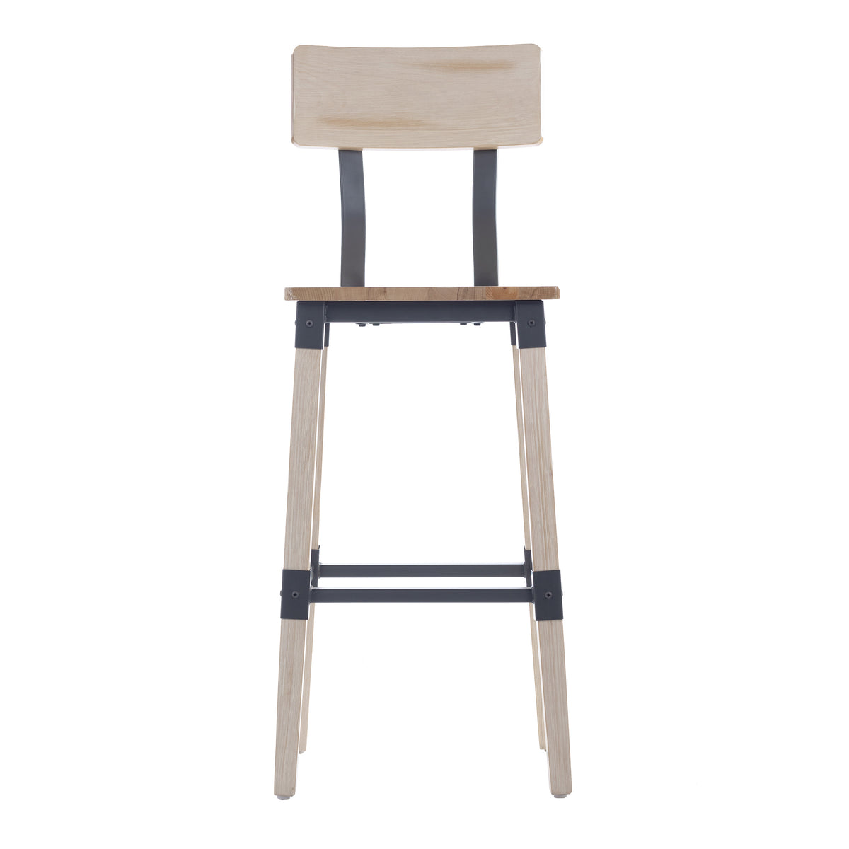 2 Pack Rustic Antique Industrial Wood Dining Barstool