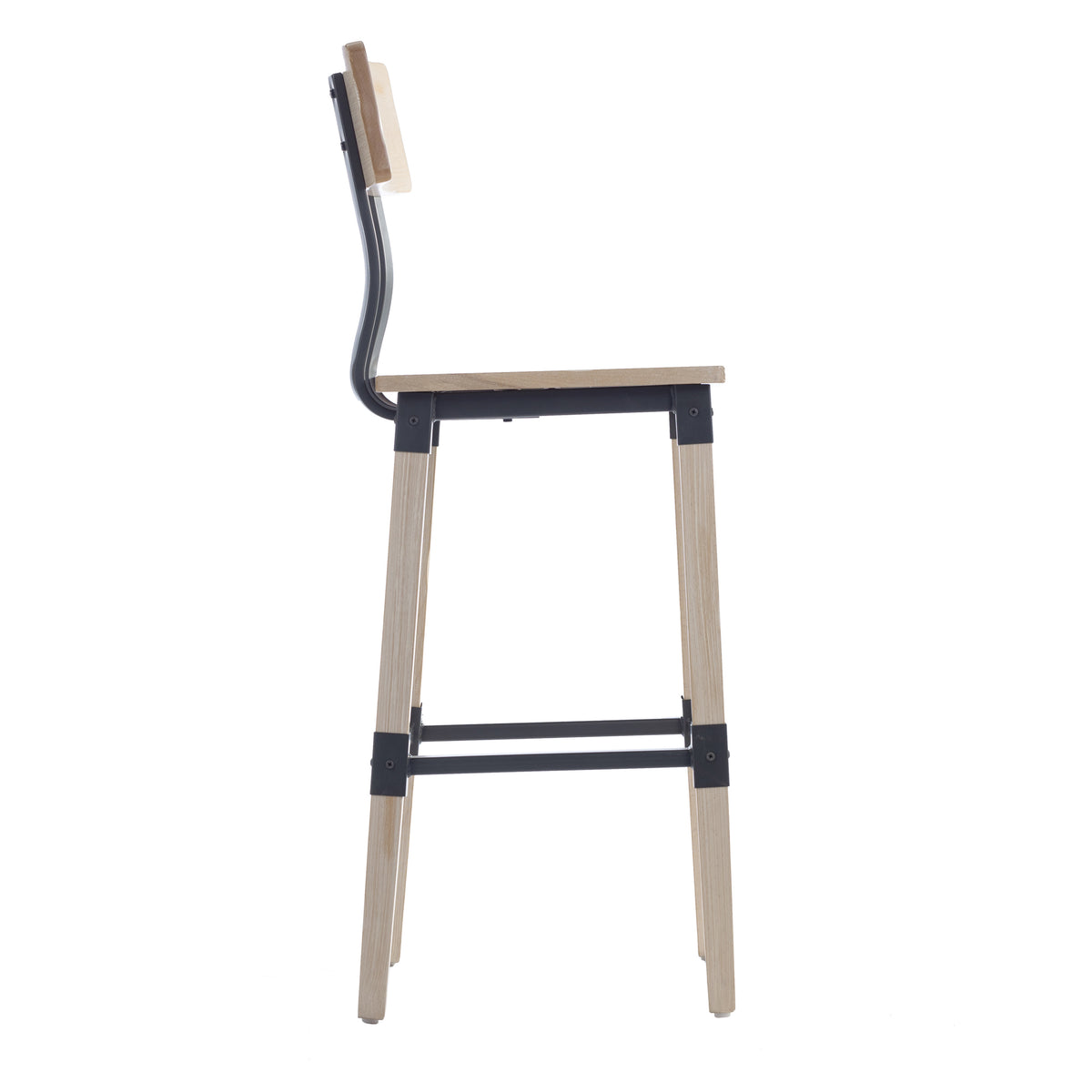 2 Pack Rustic Antique Industrial Wood Dining Barstool