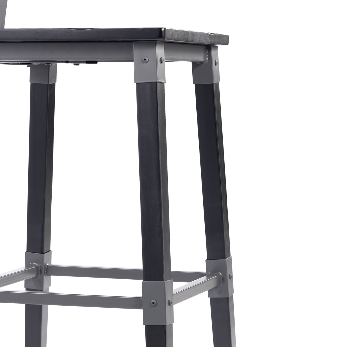 2 Pack Rustic Antique Industrial Wood Dining Barstool