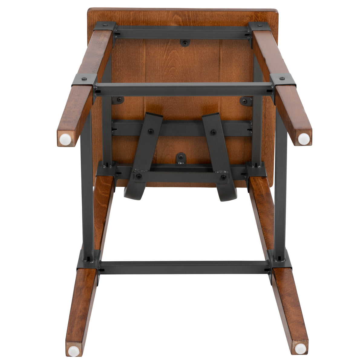 2 Pack Rustic Antique Industrial Wood Dining Barstool