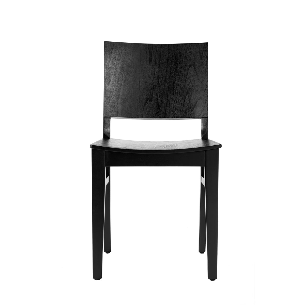 2 Pack Naples Commercial Grade Solid Wood Dining Chairs with Curved Backrests