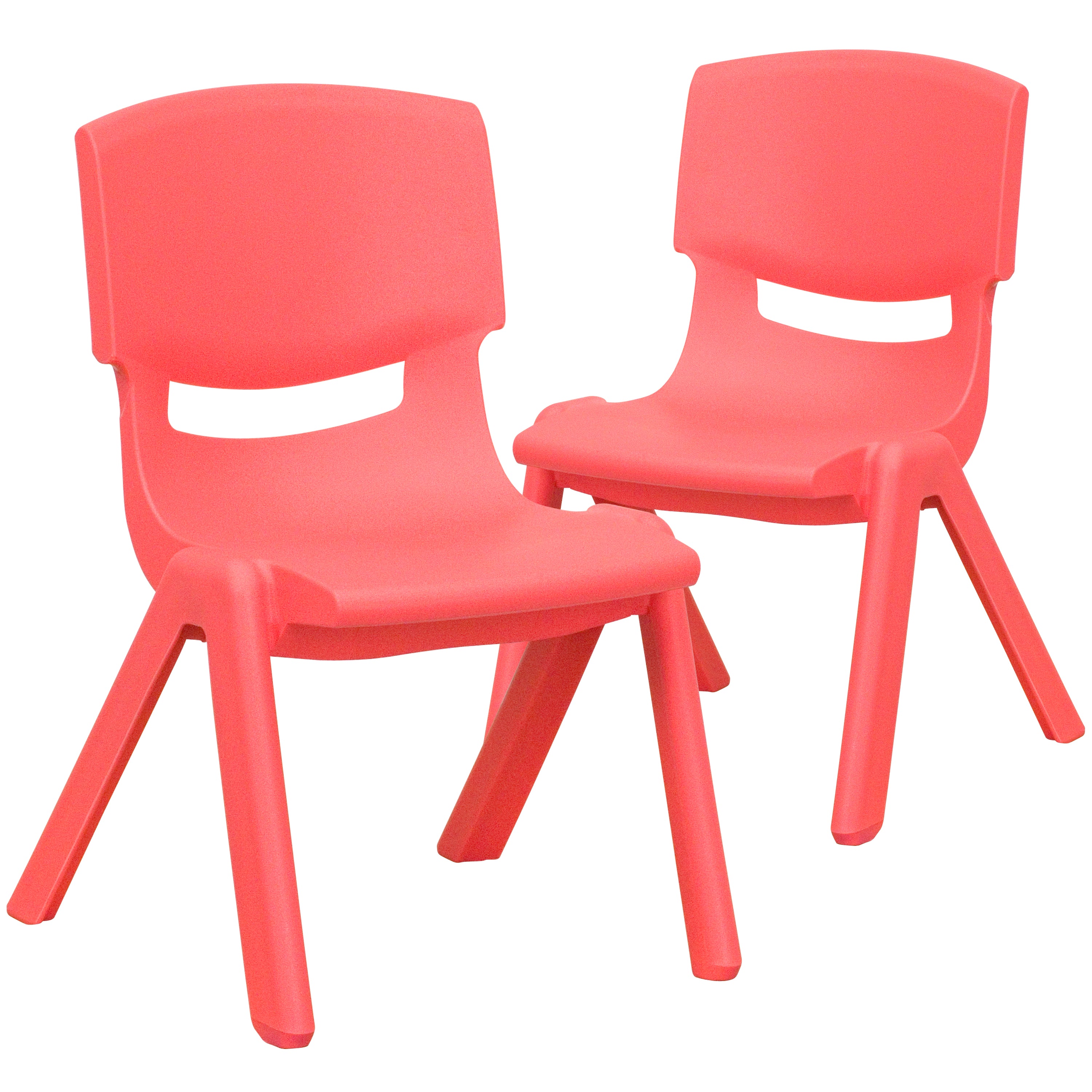2 Pack Plastic Stackable School Chair with 10.5" Seat Height-Plastic Stack Chair-Flash Furniture-Wall2Wall Furnishings