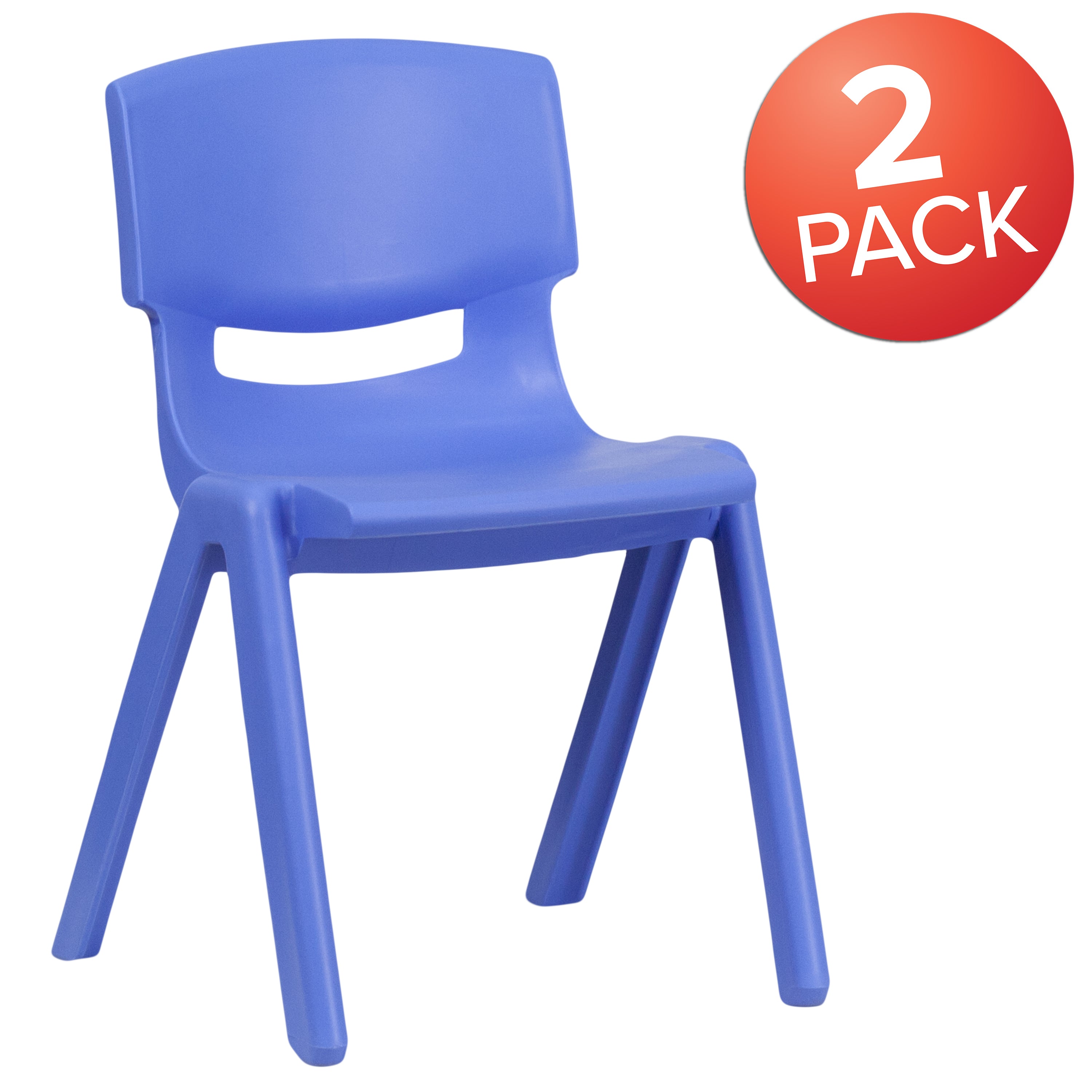 2 Pack Plastic Stackable School Chair with 13.25" Seat Height-Plastic Stack Chair-Flash Furniture-Wall2Wall Furnishings