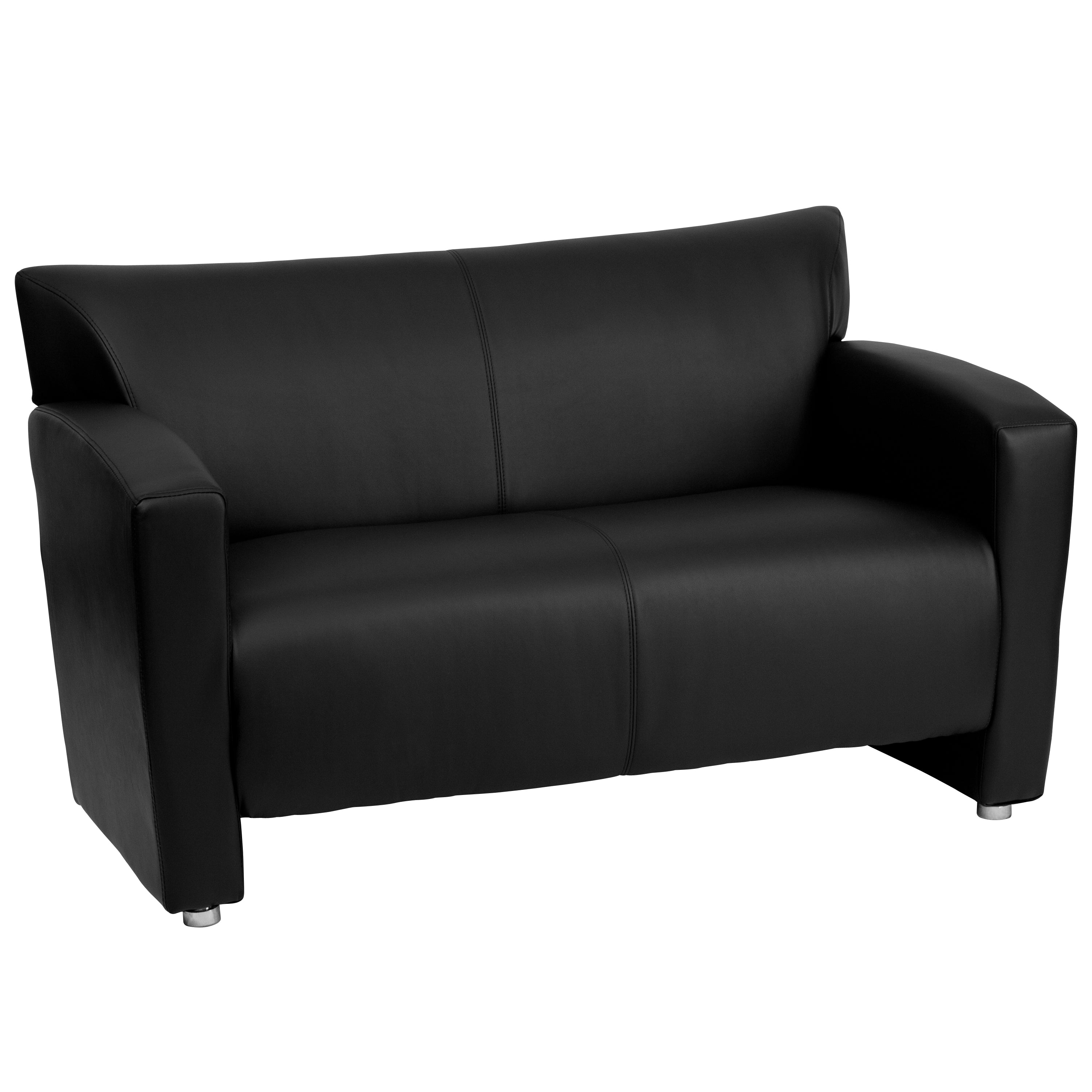 HERCULES Majesty Series LeatherSoft Loveseat with Extended Panel Arms-Reception Loveseat-Flash Furniture-Wall2Wall Furnishings