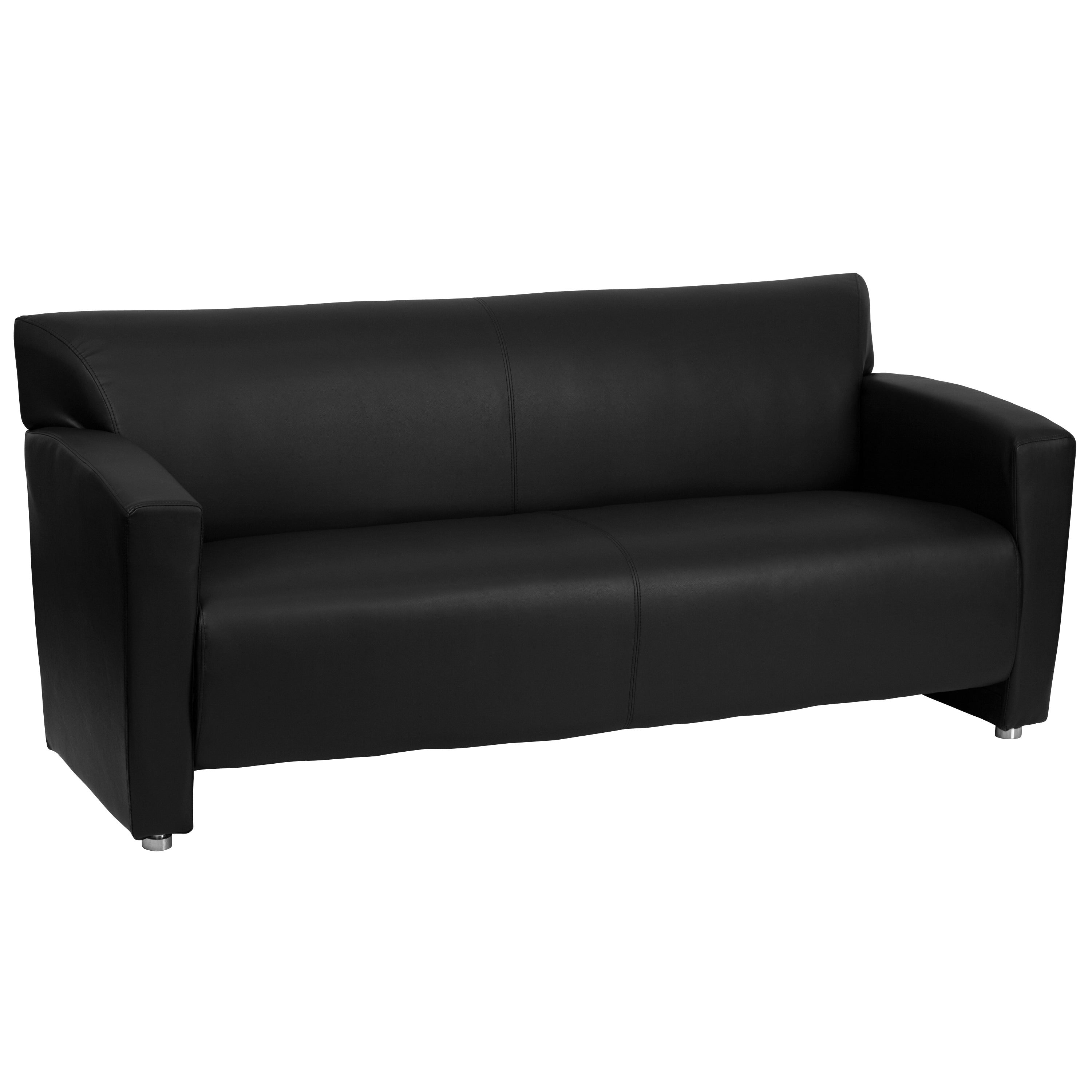 HERCULES Majesty Series LeatherSoft Sofa with Extended Panel Arms-Reception Sofa-Flash Furniture-Wall2Wall Furnishings