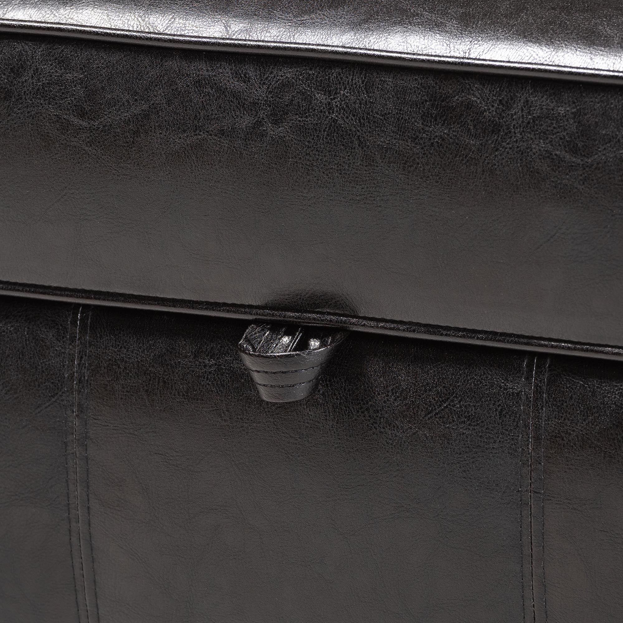 Agustus Leather Storage Ottoman
