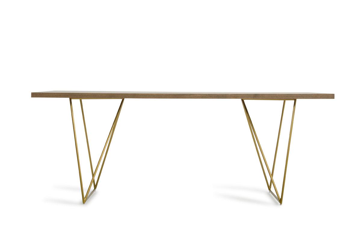 Marcia Mid-Century Tobacco & Antique Dining Table
