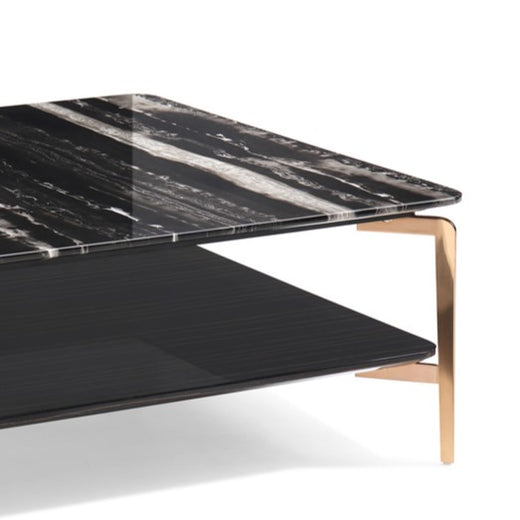 Dorian Modern Marble and Square Coffee Table