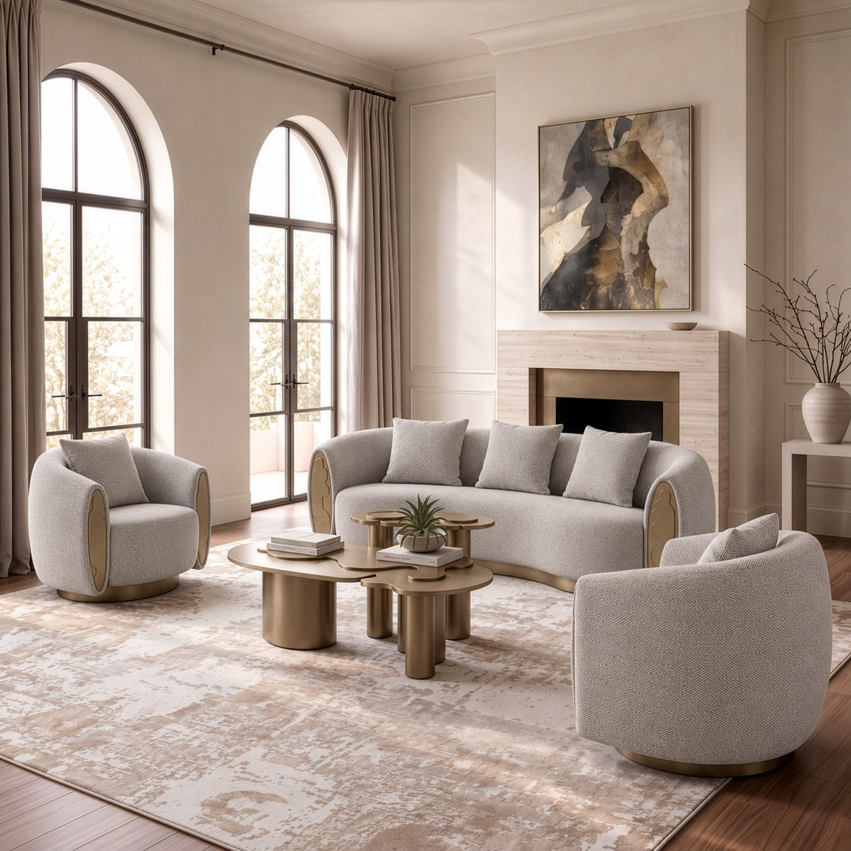 Glimpse - Modern Antique Nesting Coffee Table Set