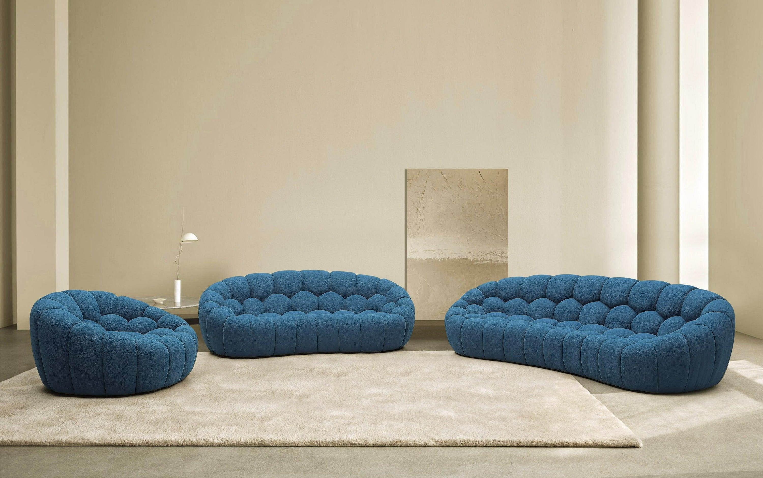 Divani Casa Yolonda Modern Curved Dark Fabric Chair