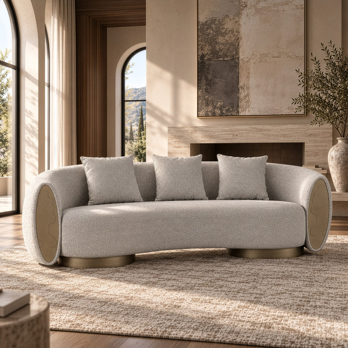 Glimpse - Modern Fabric and Antique Sofa