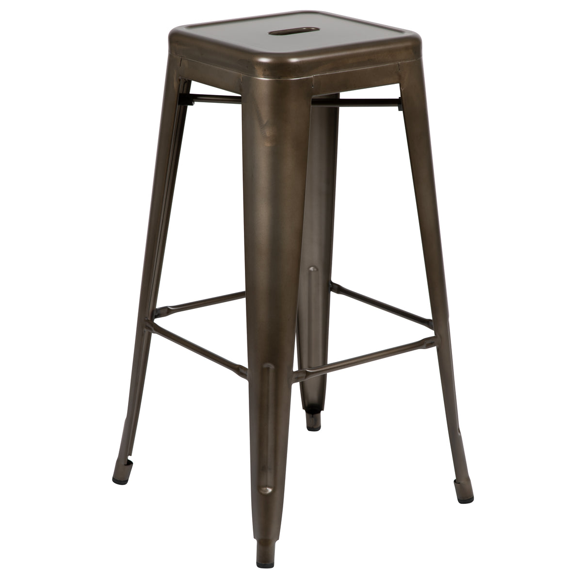 30" High Metal Indoor Bar Stool - Stackable Set of 4