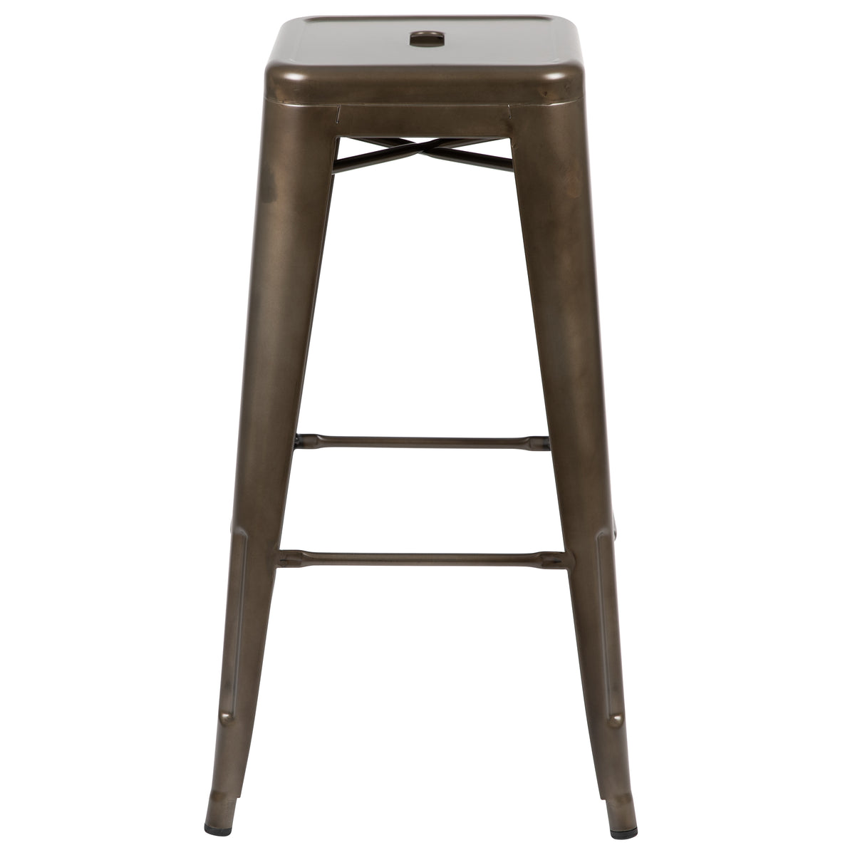 30" High Metal Indoor Bar Stool - Stackable Set of 4