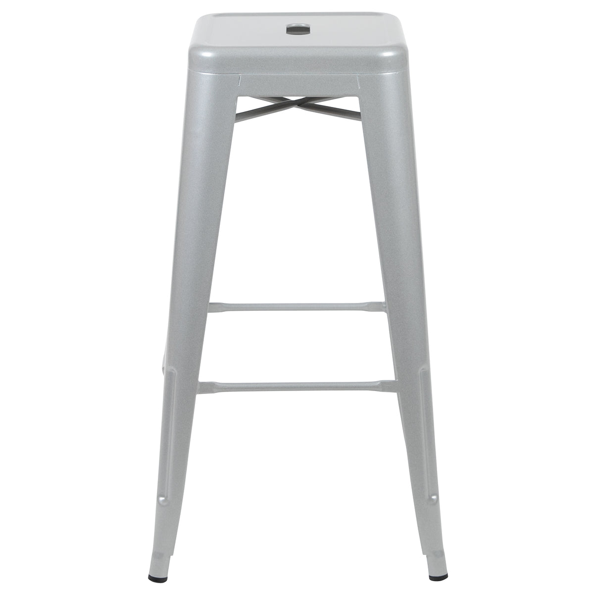 30" High Metal Indoor Bar Stool - Stackable Set of 4