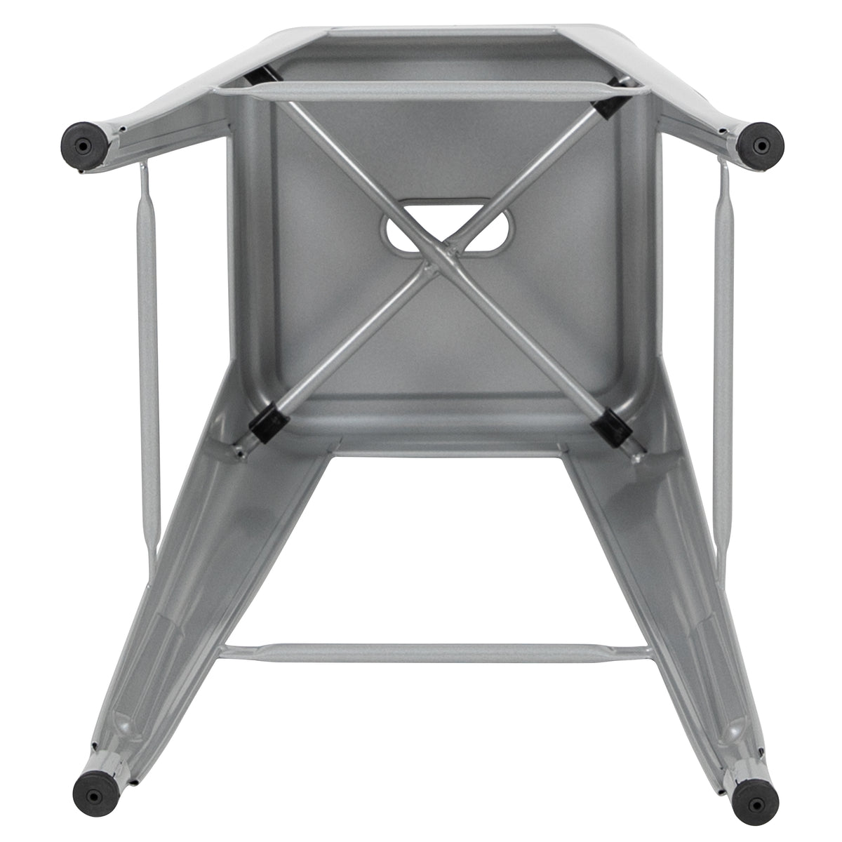 30" High Metal Indoor Bar Stool - Stackable Set of 4