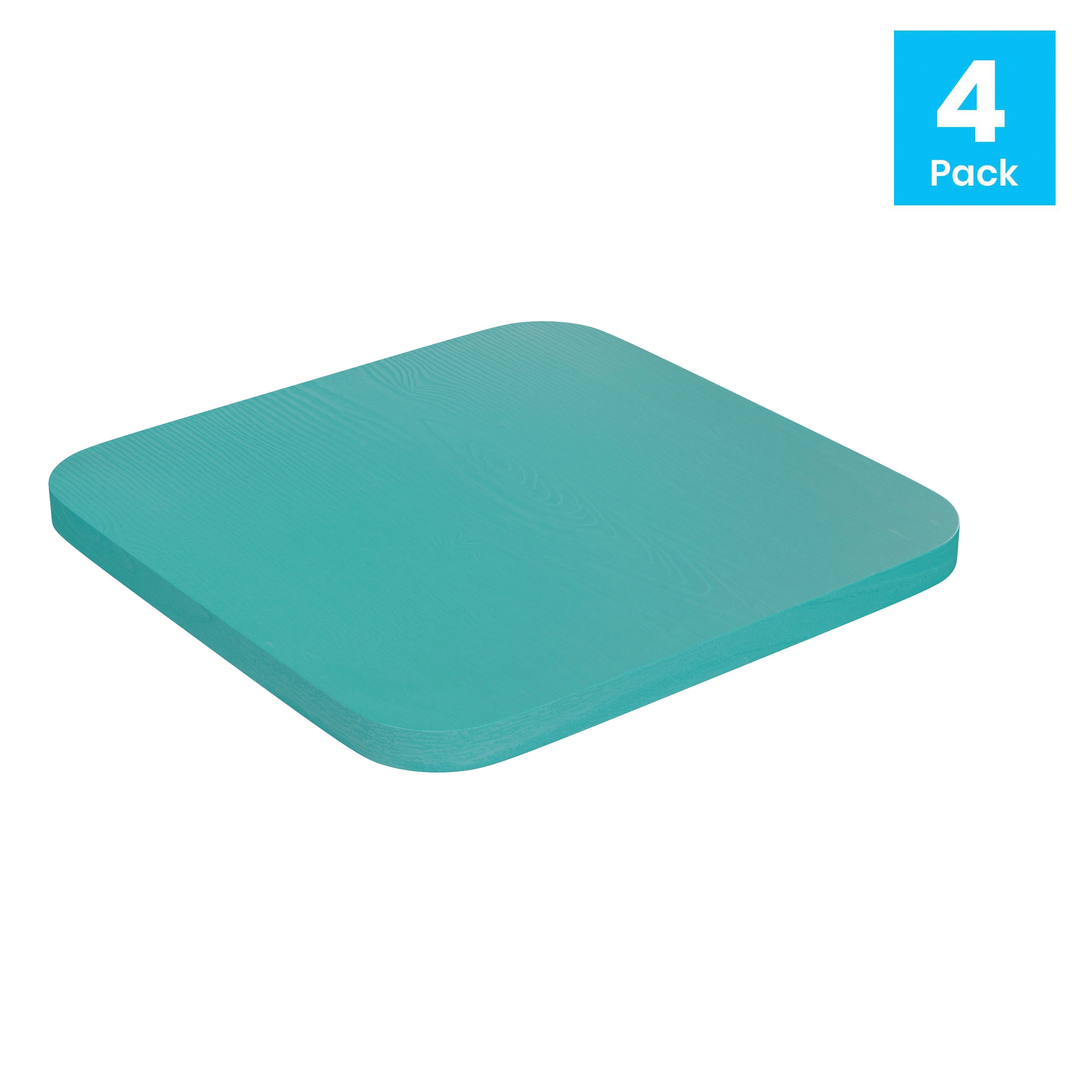 Perry Poly Resin Wood Square Seat with Rounded Edges for Colorful Metal Barstools-Colorful Metal Poly Resin Seats-Flash Furniture-Wall2Wall Furnishings