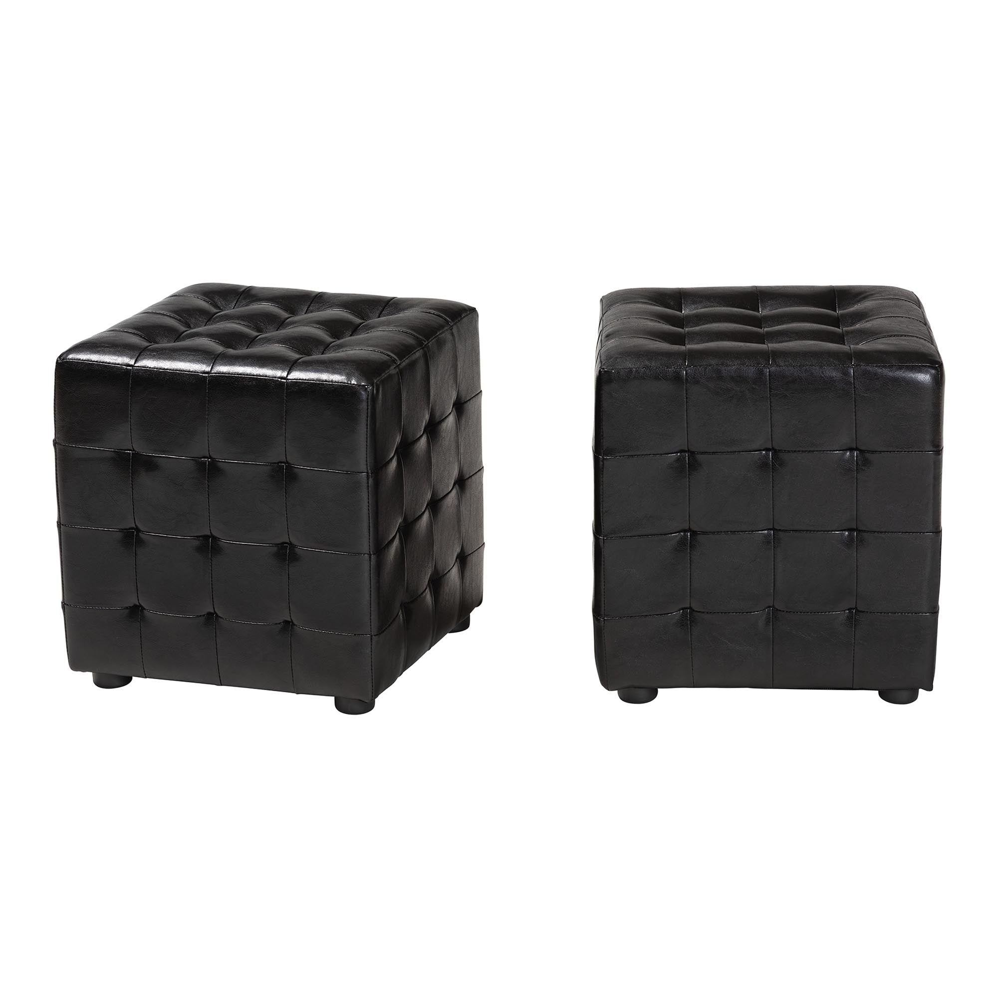 Siskal Modern Cube Ottoman (Set of 2)