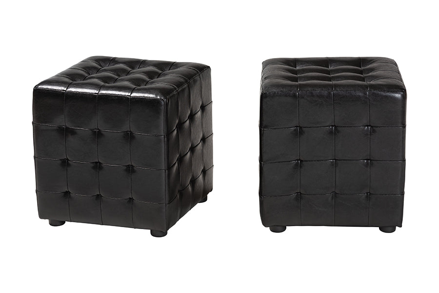 Siskal Modern Cube Ottoman (Set of 2)