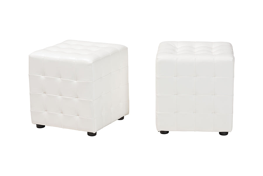 Siskal Modern Cube Ottoman (Set of 2)