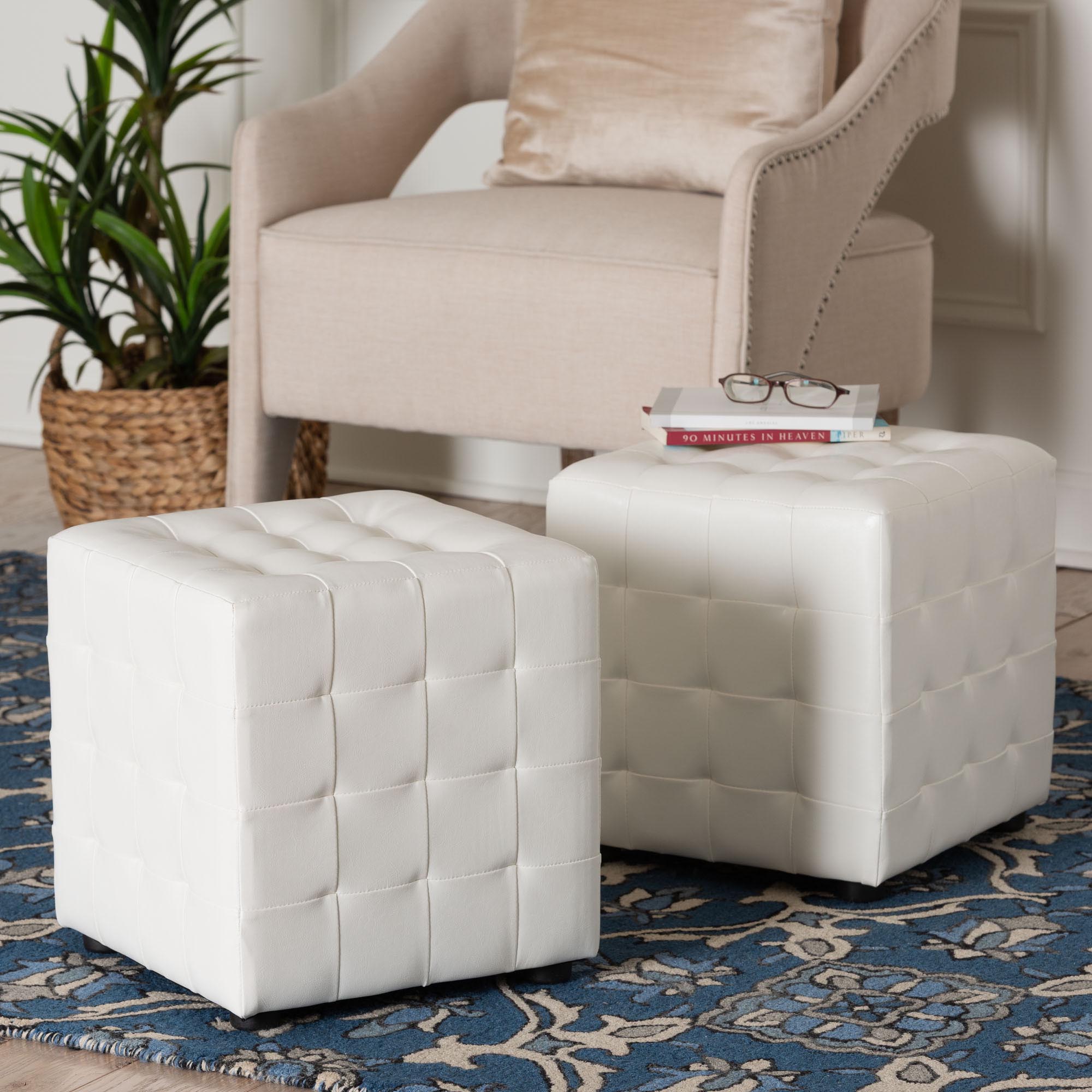 Siskal Modern Cube Ottoman (Set of 2)