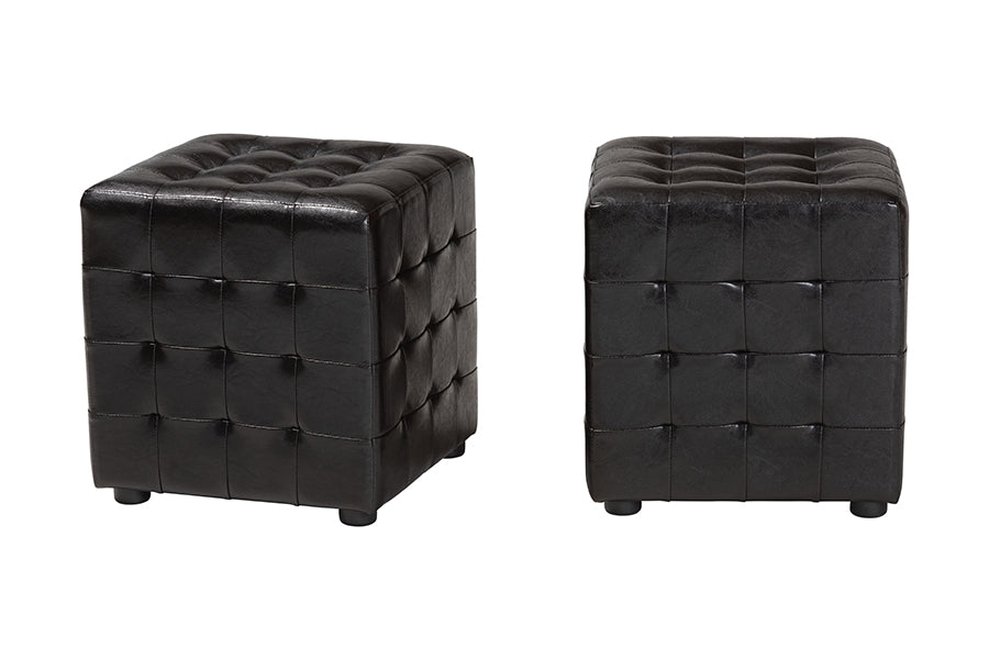 Siskal Modern Cube Ottoman (Set of 2)