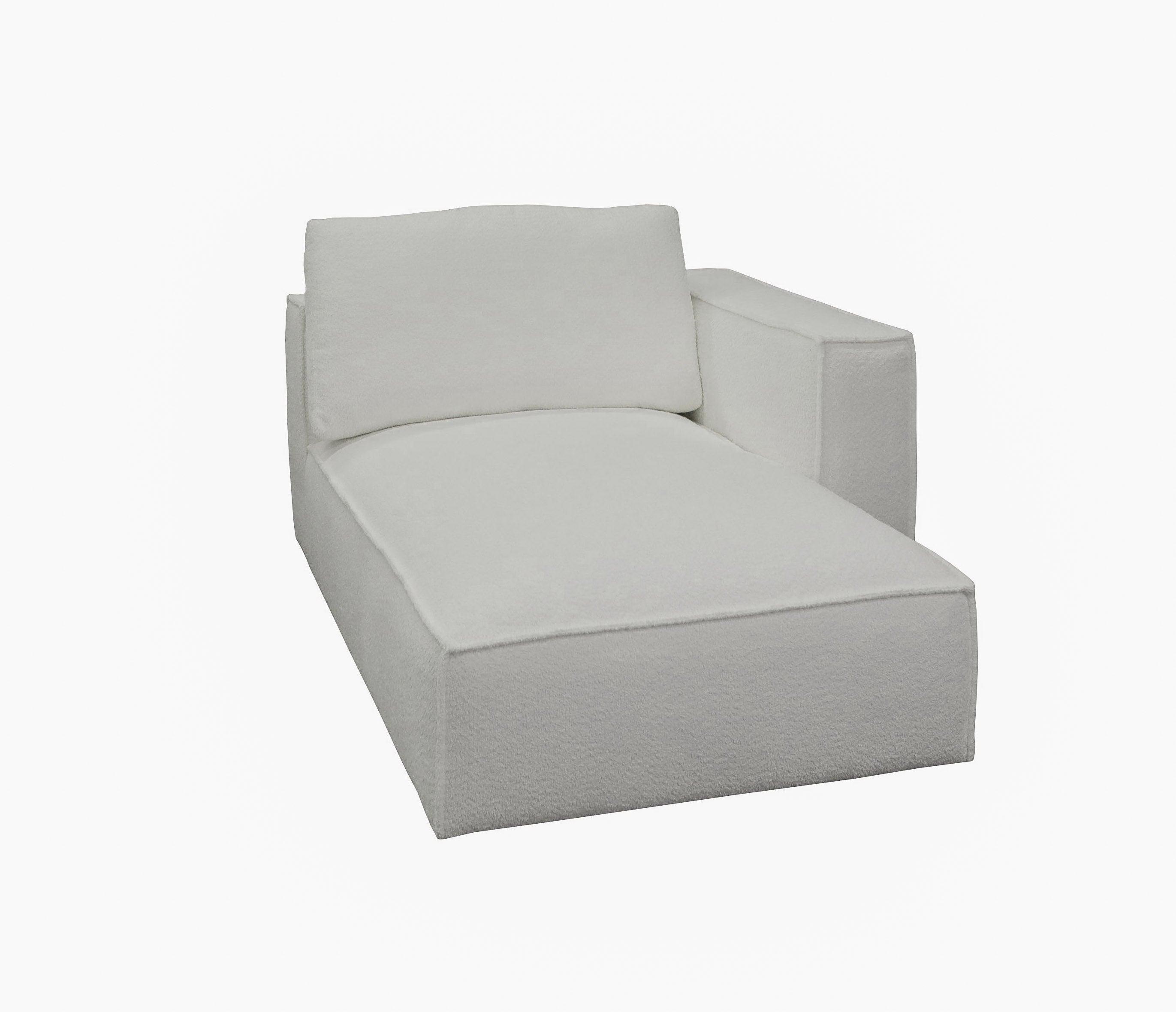 Divani Casa Lulu Modern Fabric Modular Sectional Sofa w/ Right Facing Chaise
