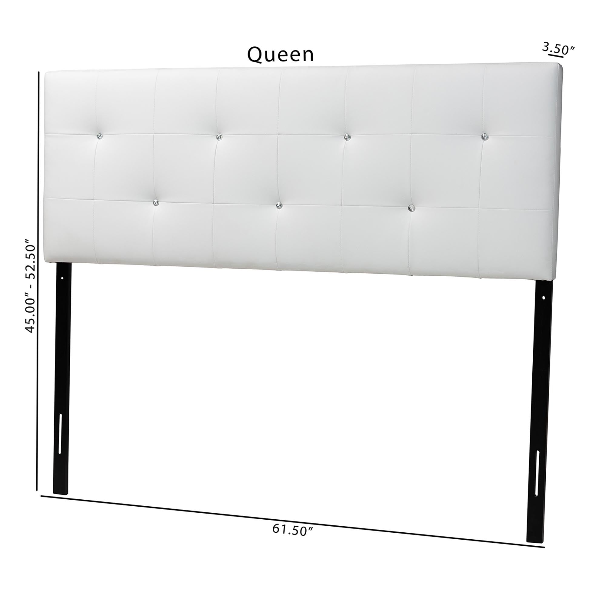 Dalini Modern and Contemporary Faux Leather Headboard