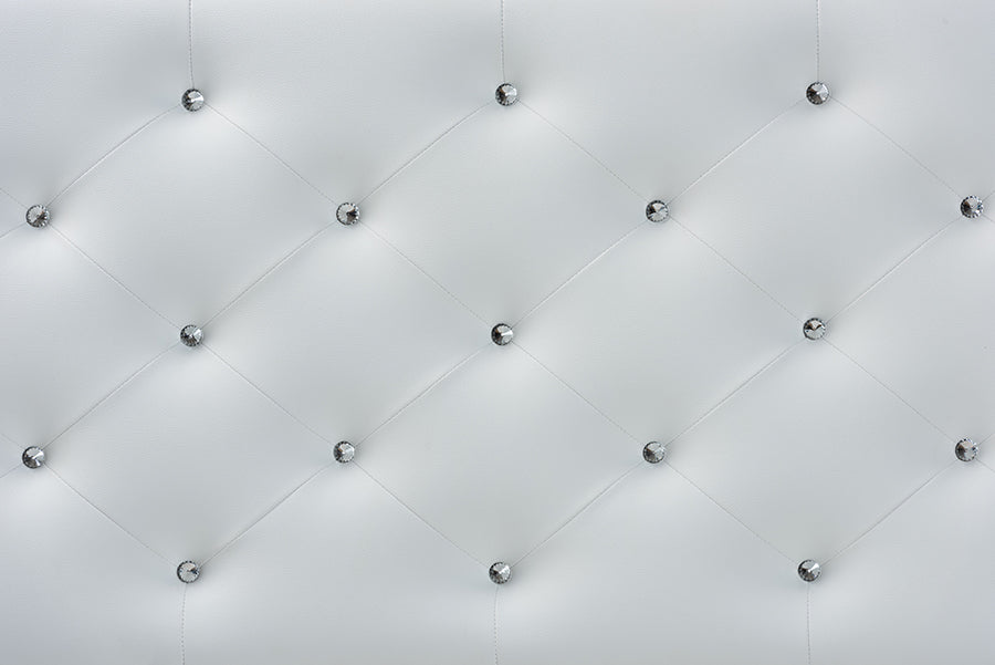 Viviana Modern and Contemporary Faux Leather Upholstered Button-Tufted Headboard